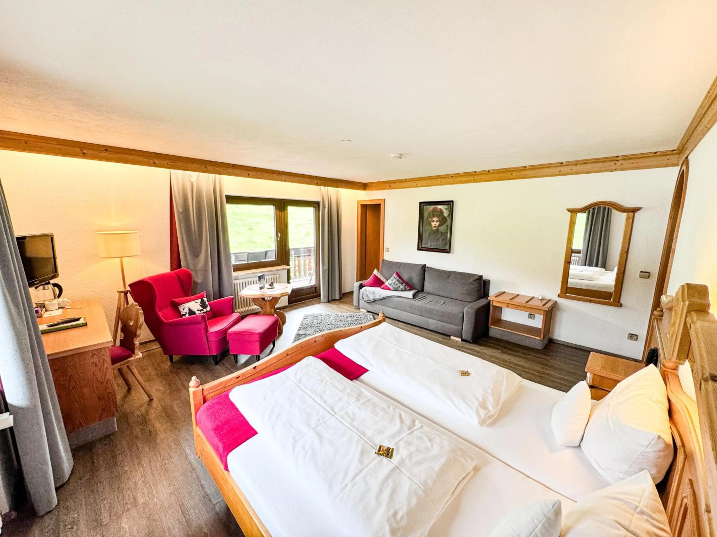 Photo of the whole room, Bed in Landgasthof Jostalstüble