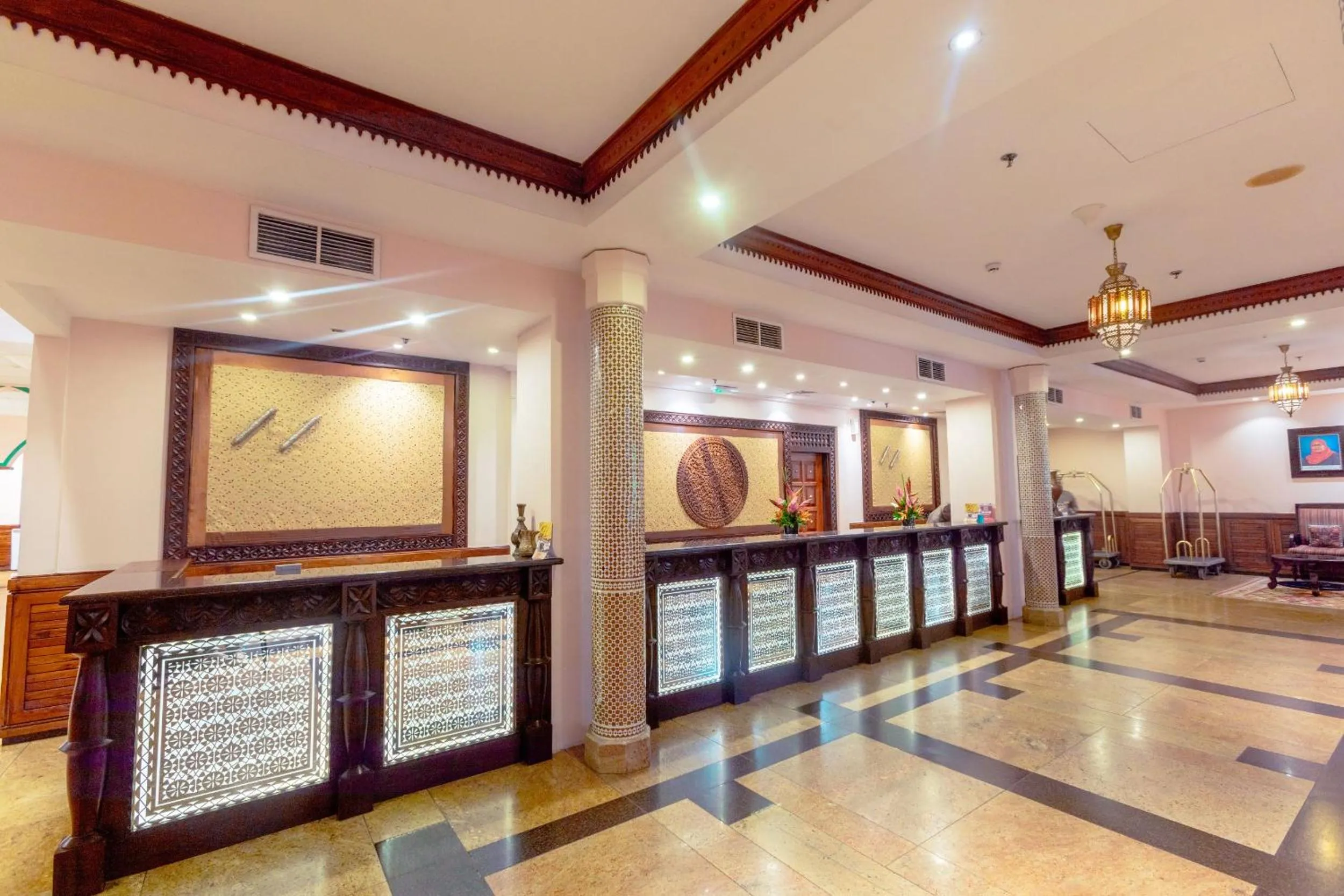 Lobby or reception in Dar es Salaam Serena Hotel