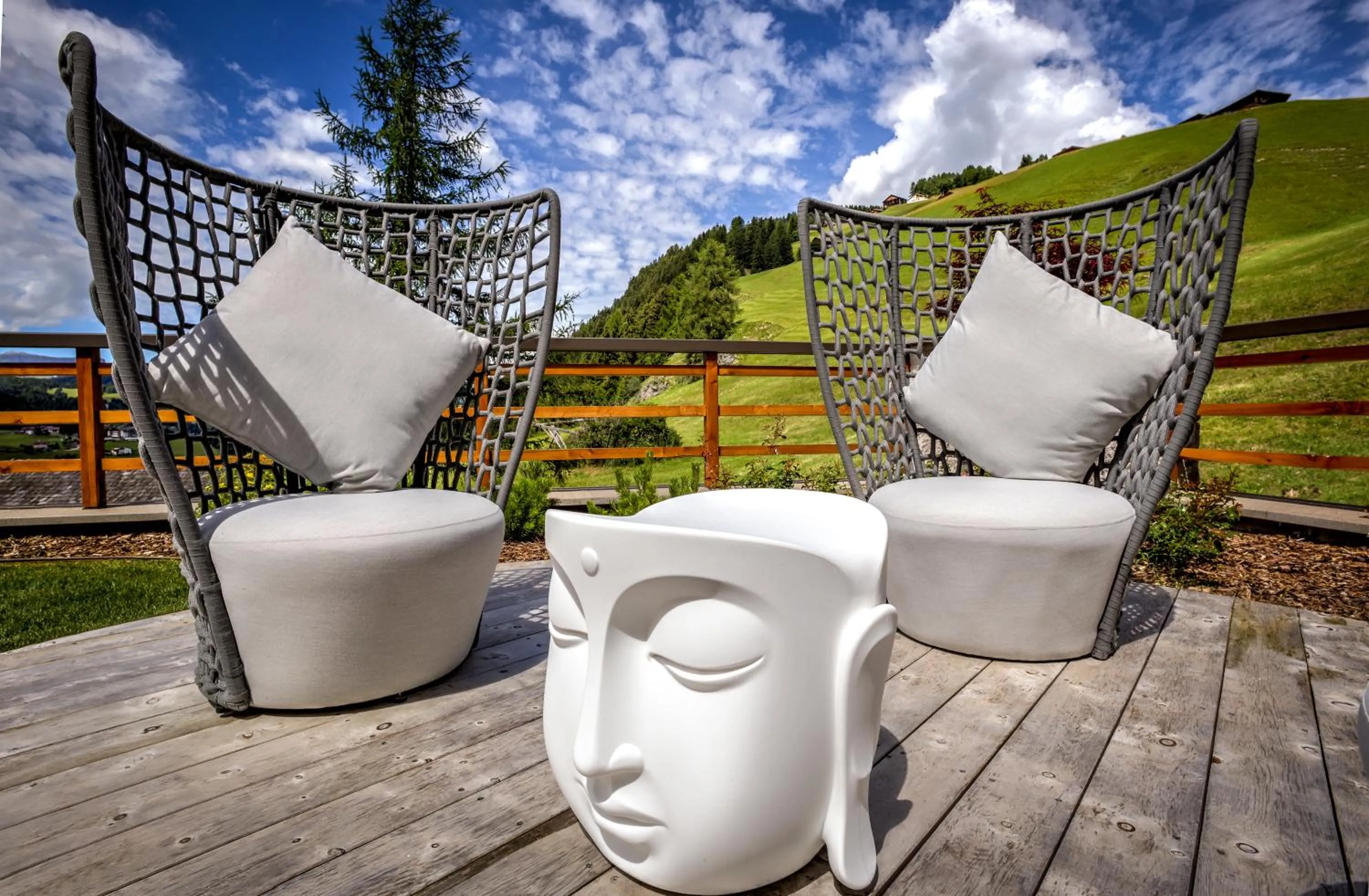 Bird's eye view in Hotel Fanes