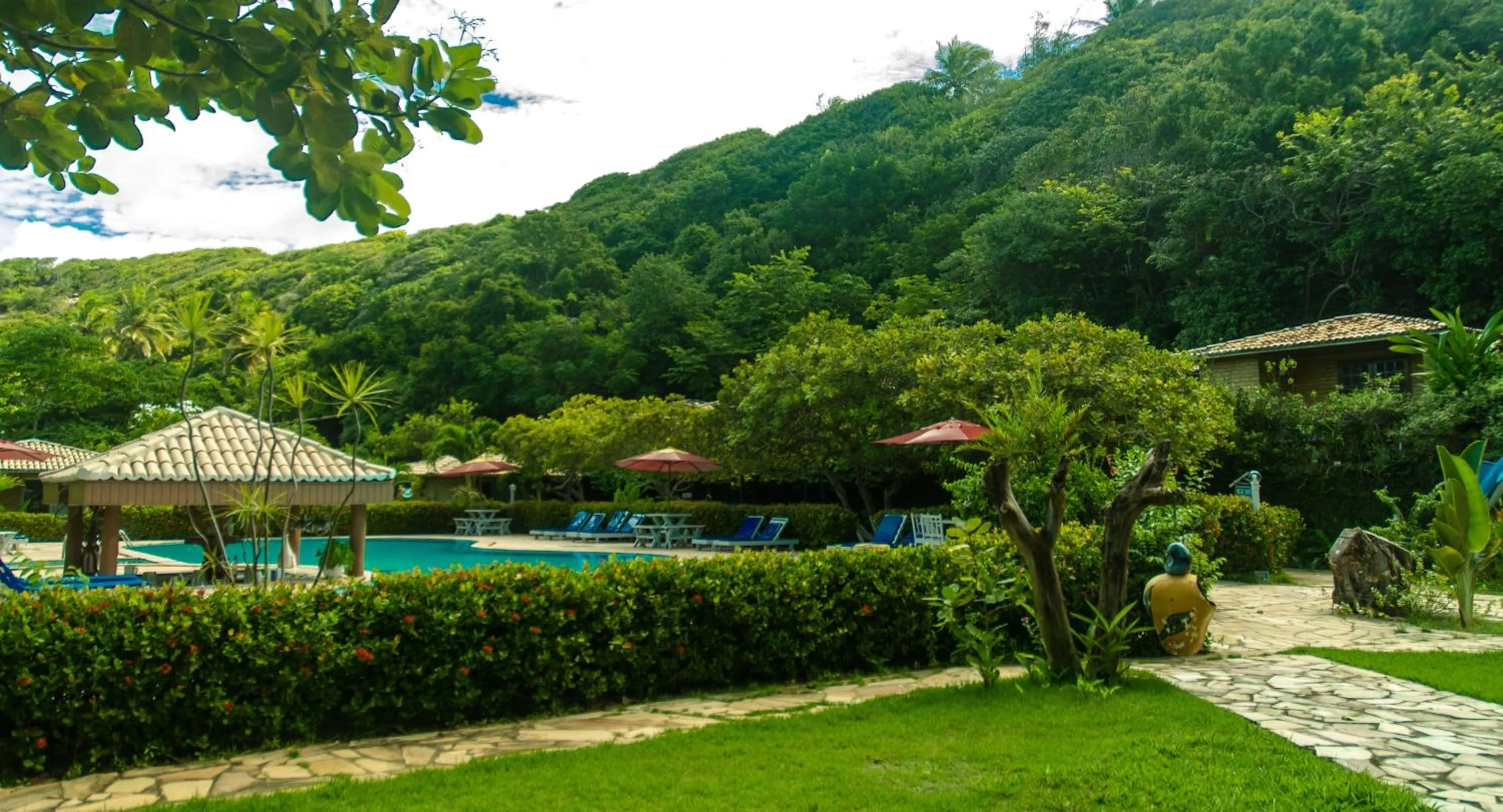 Pool view in Pousada do Forte