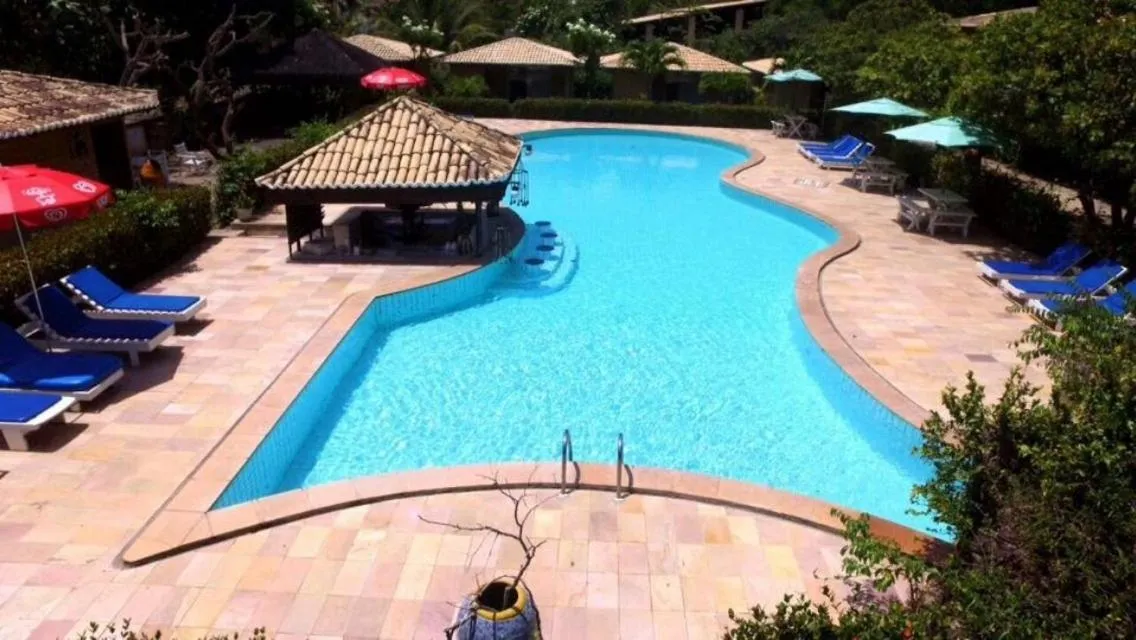 Pool view in Pousada do Forte