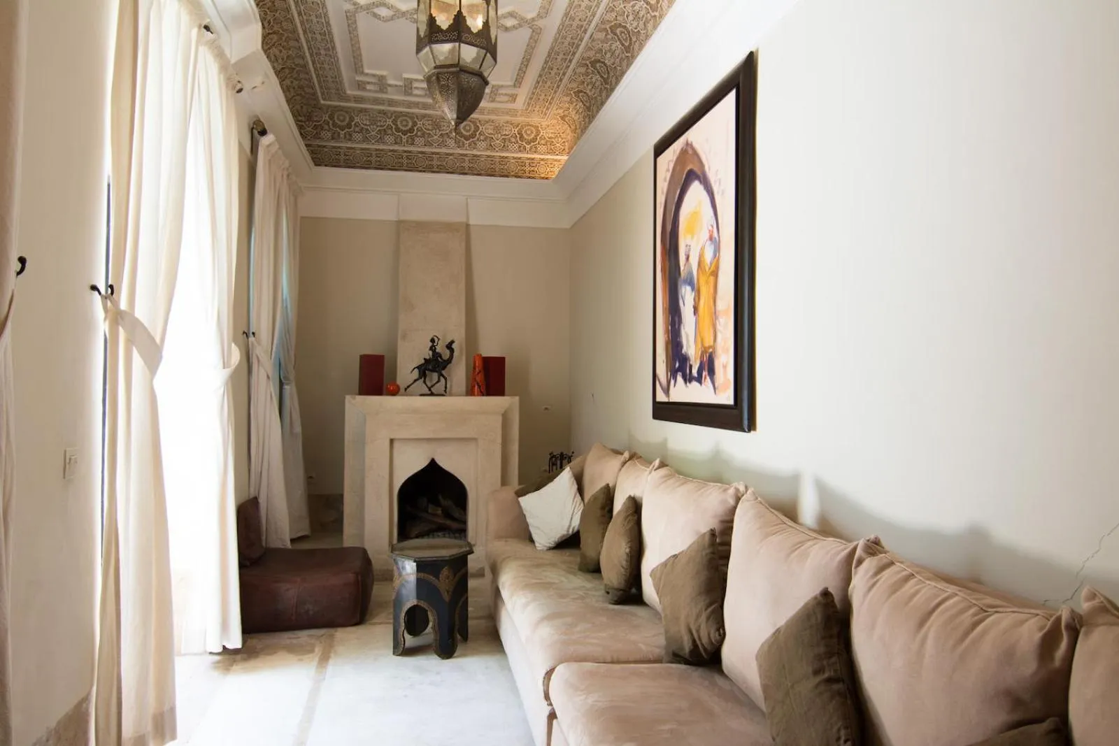 Seating area in Riad Dar El Gnaouia