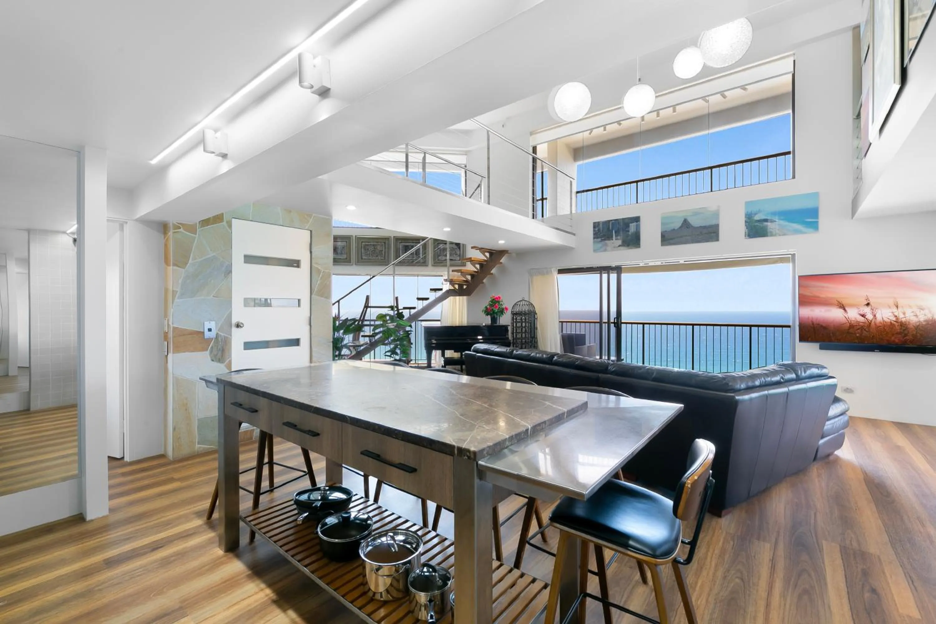 Living room in Burleigh Esplanade Apartments
