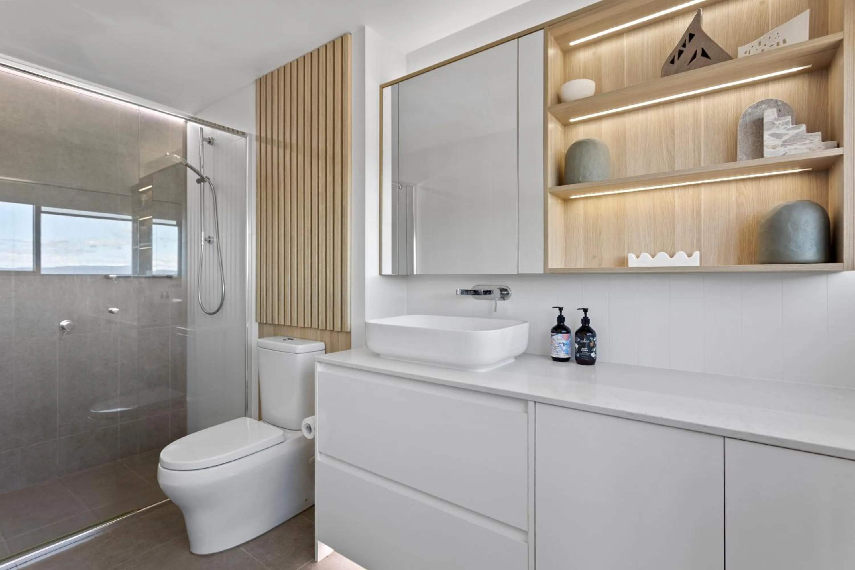 Shower in Burleigh Esplanade Apartments