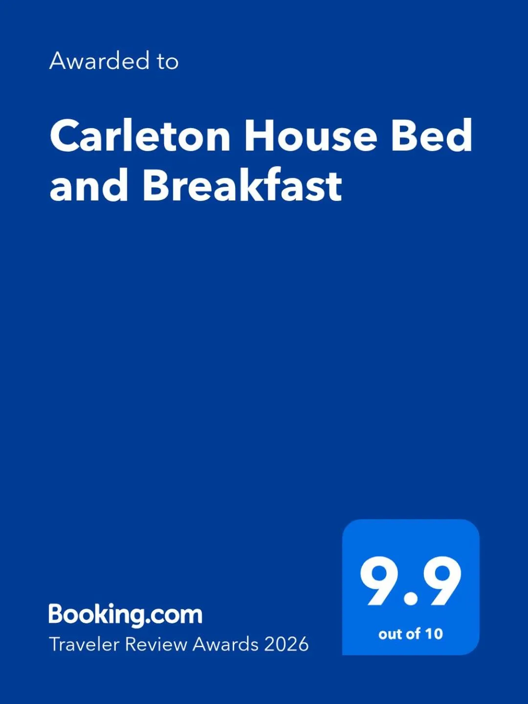 Bed in Carleton House Bed and Breakfast