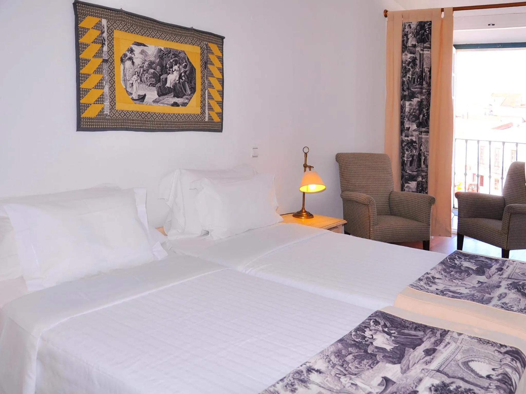 Bed in Pousada Castelo de Alvito