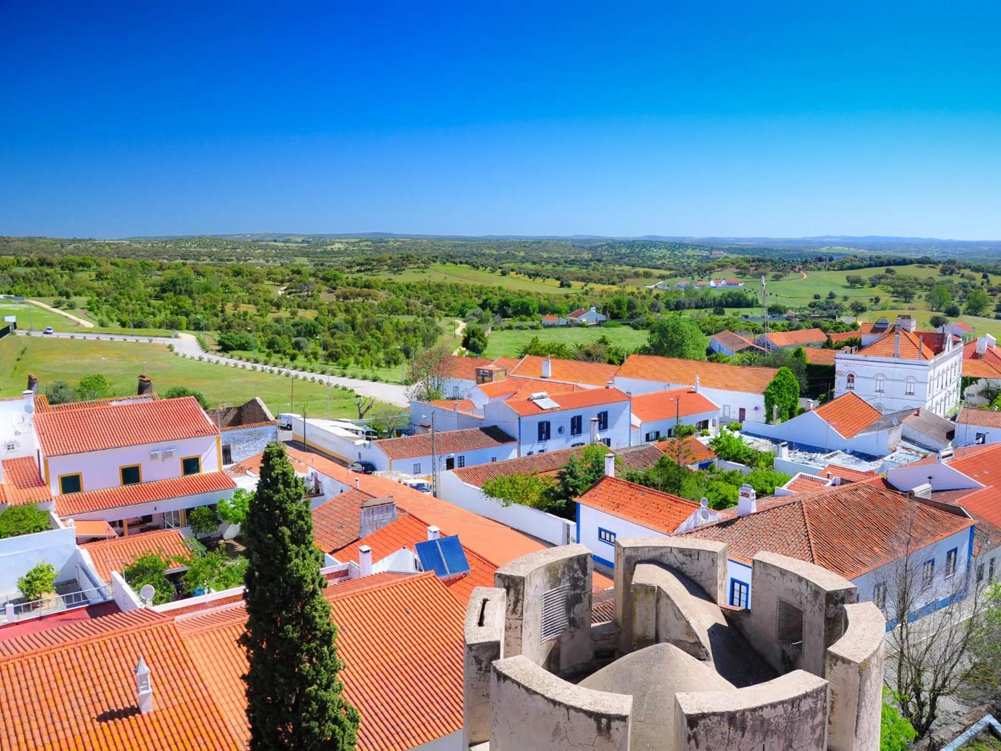 Bird's eye view in Pousada Castelo de Alvito
