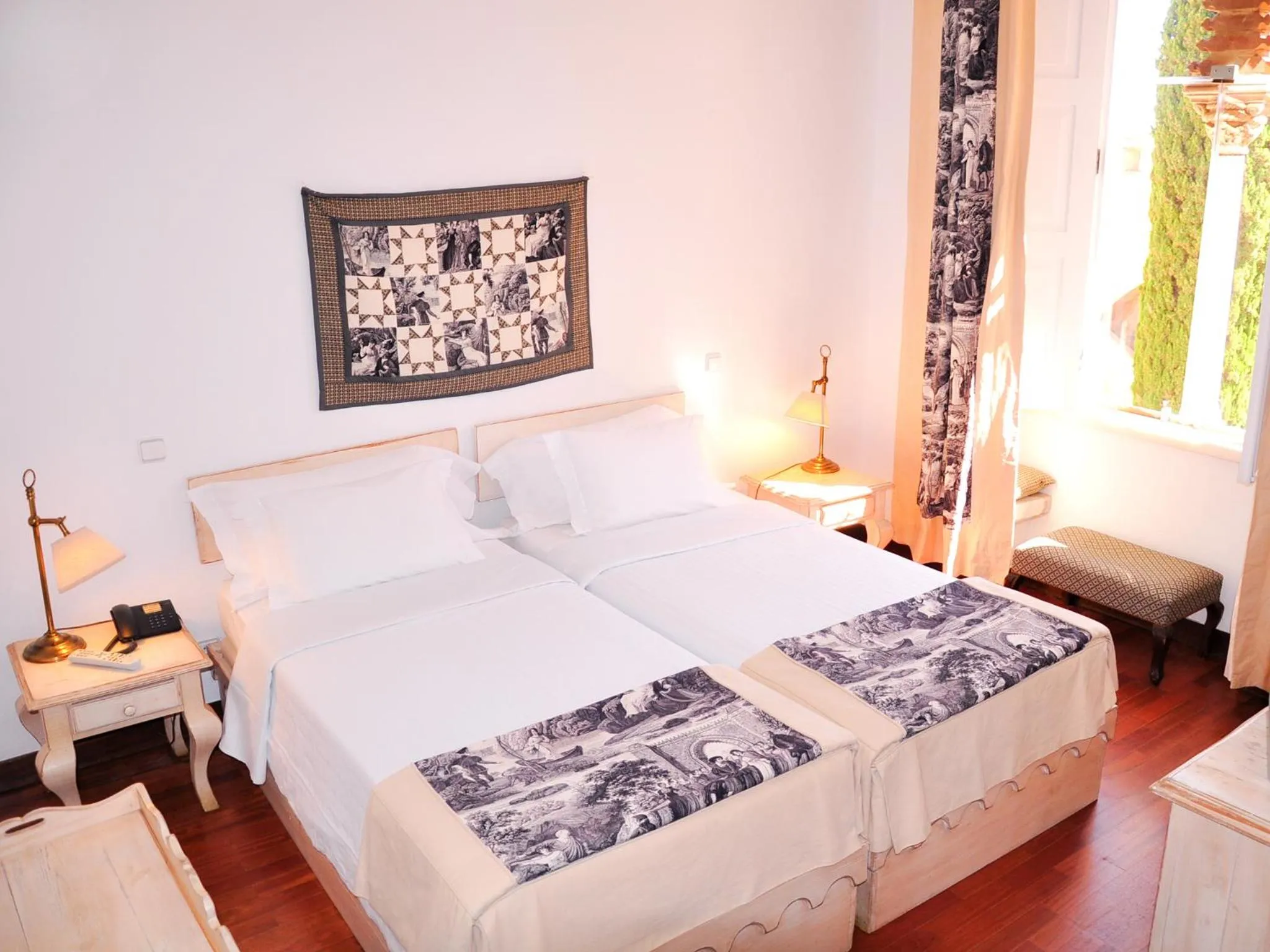 Bed in Pousada Castelo de Alvito