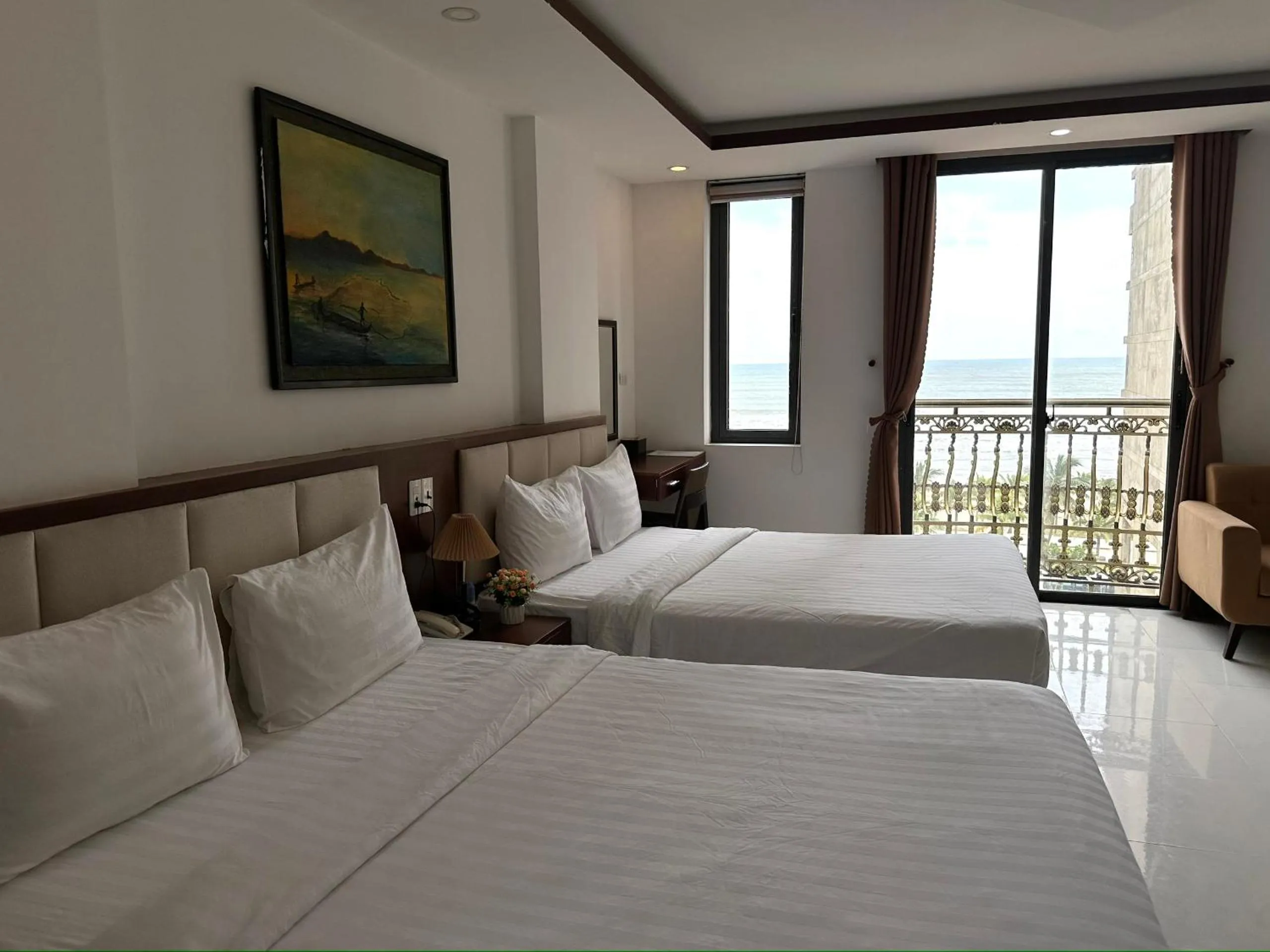 View (from property/room), Bed in New Era Hotel & Apartments