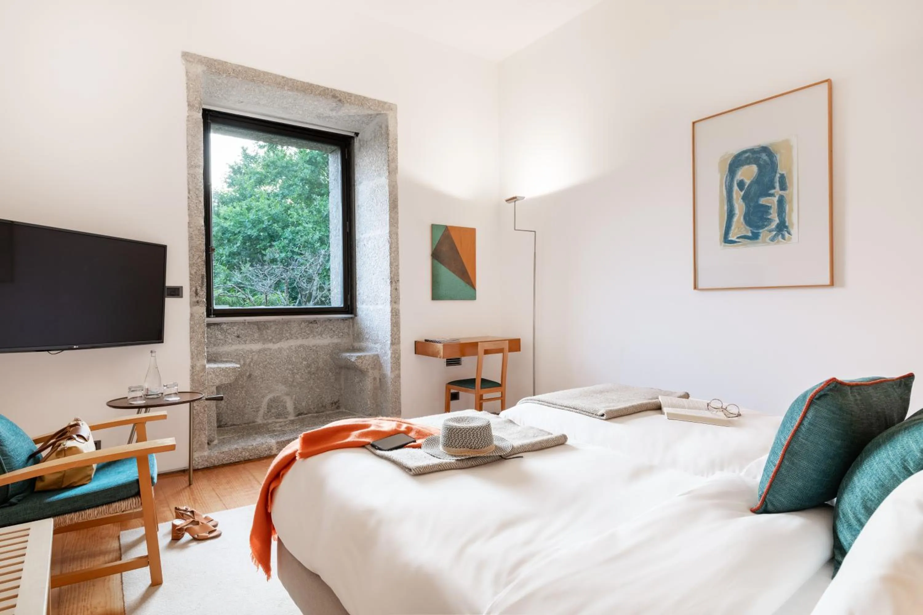 Bed in Pousada Mosteiro de Amares