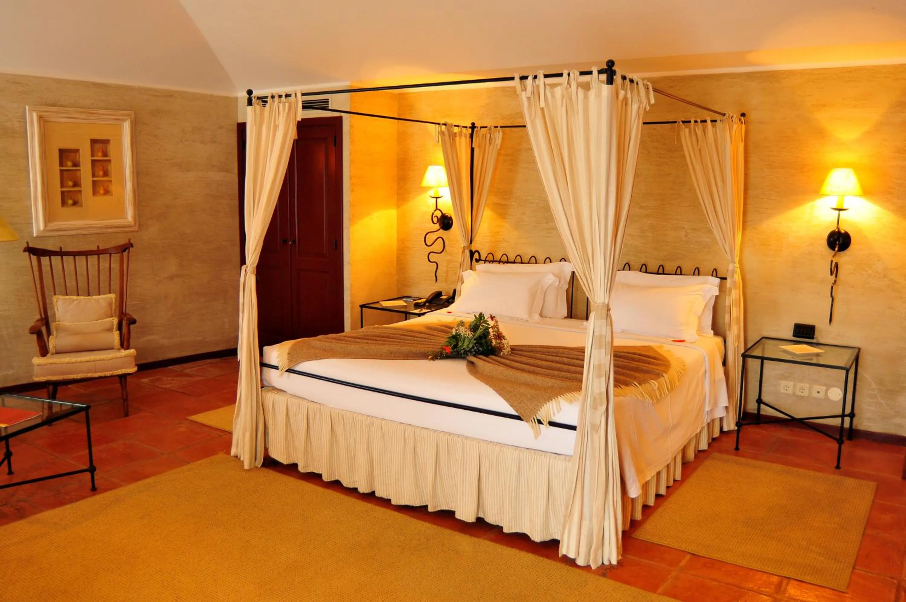 Bed in Pousada Convento de Belmonte