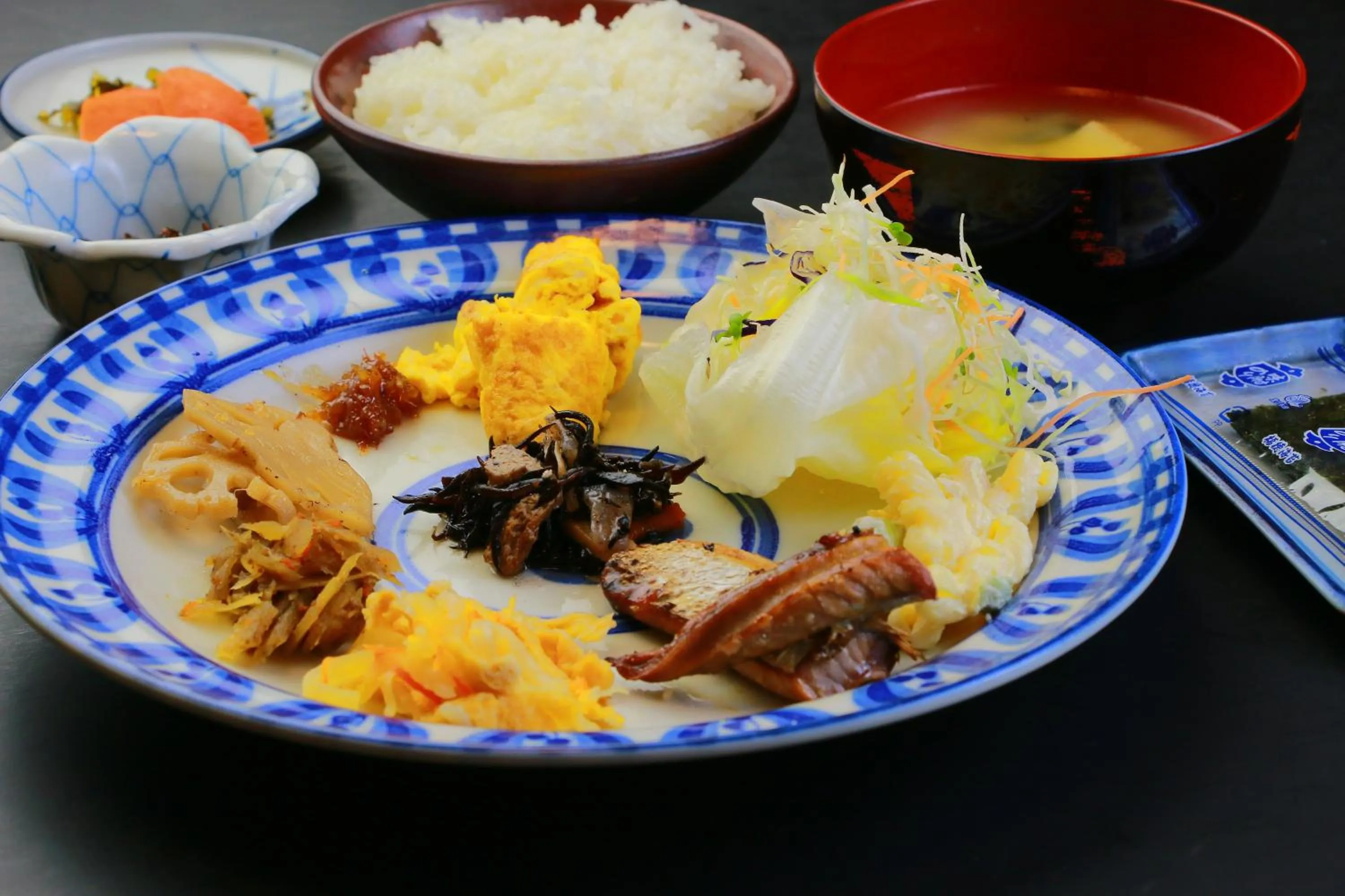 Breakfast in Family Ryokan Kawakyu with Showa Retro, private hot spring
