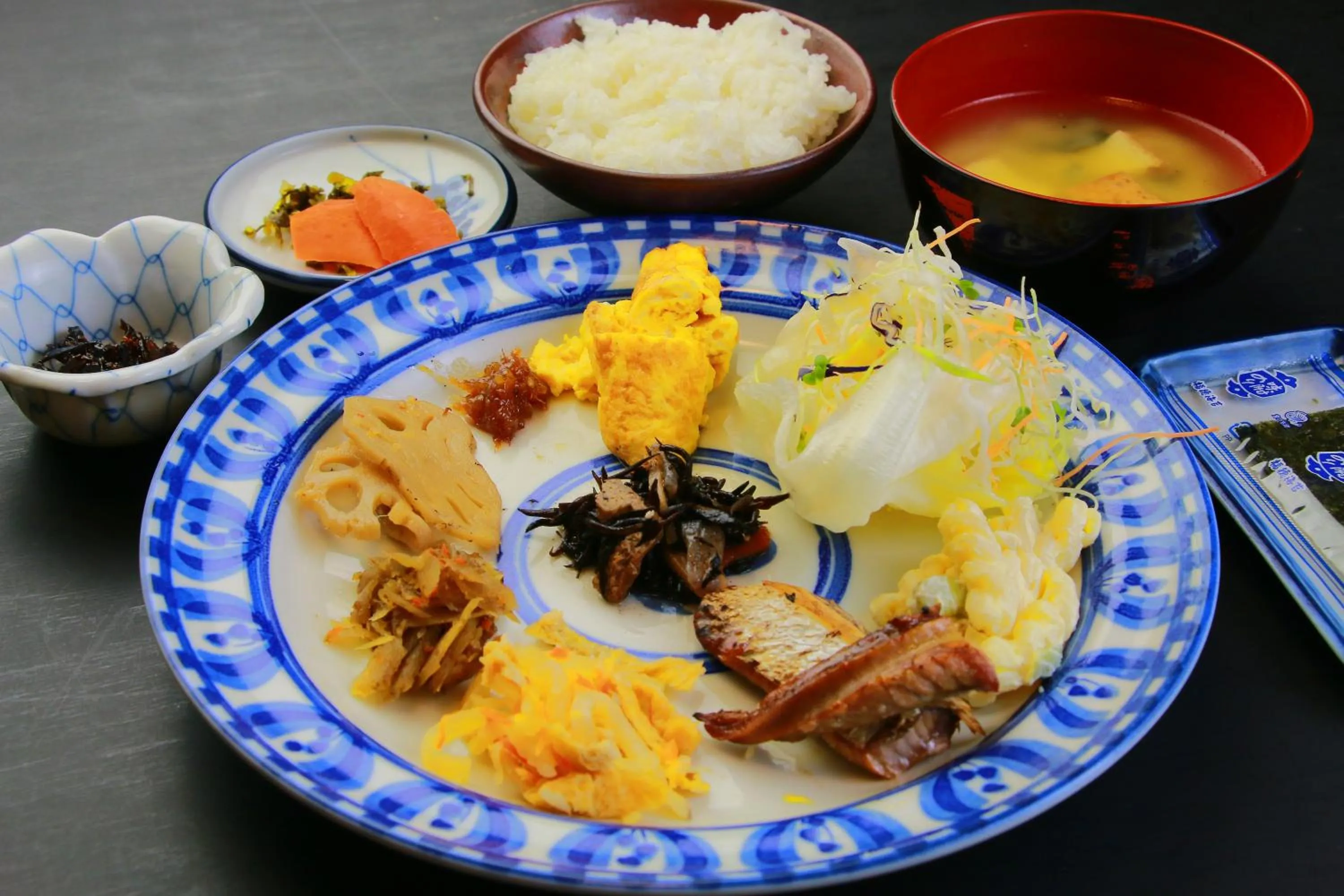 Breakfast in Family Ryokan Kawakyu with Showa Retro, private hot spring