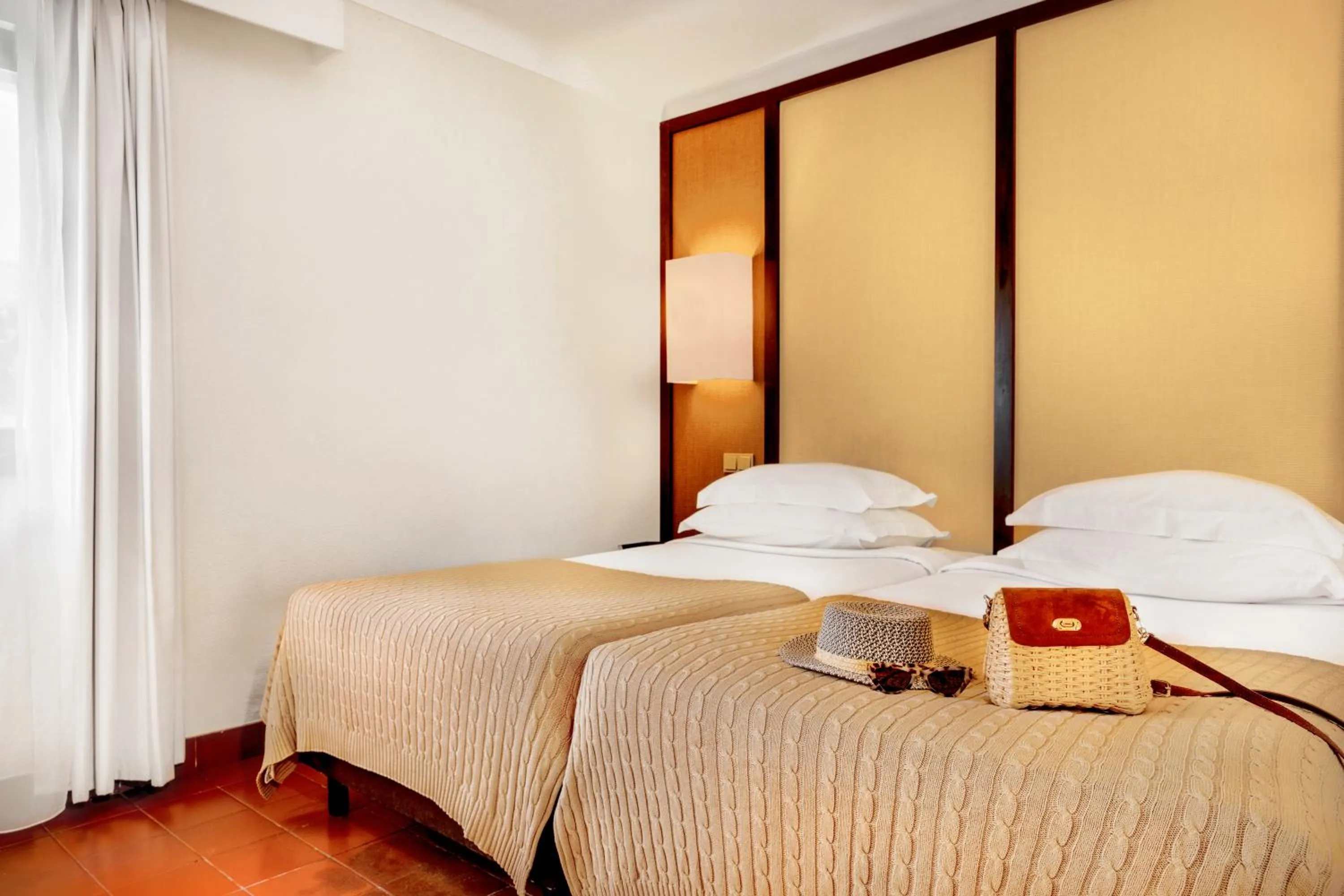 Bed in Pousada Forte da Horta