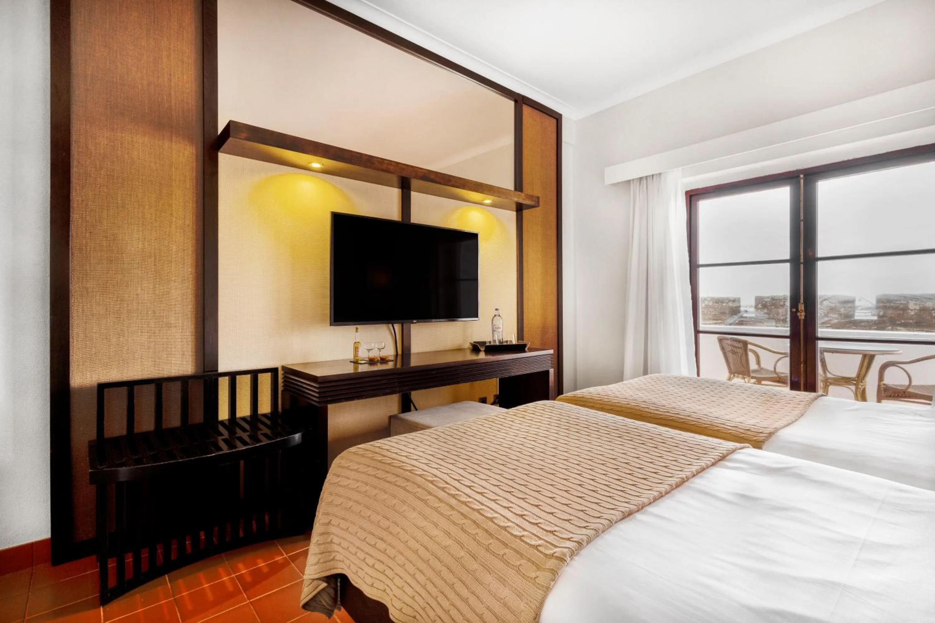 Bed in Pousada Forte da Horta