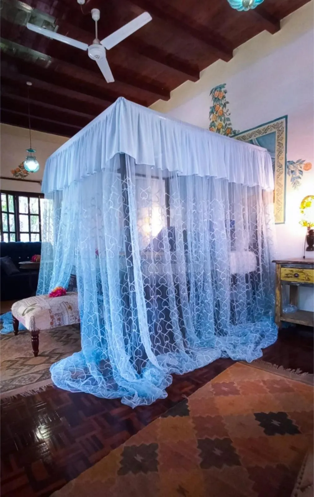 Bed in African House Resort