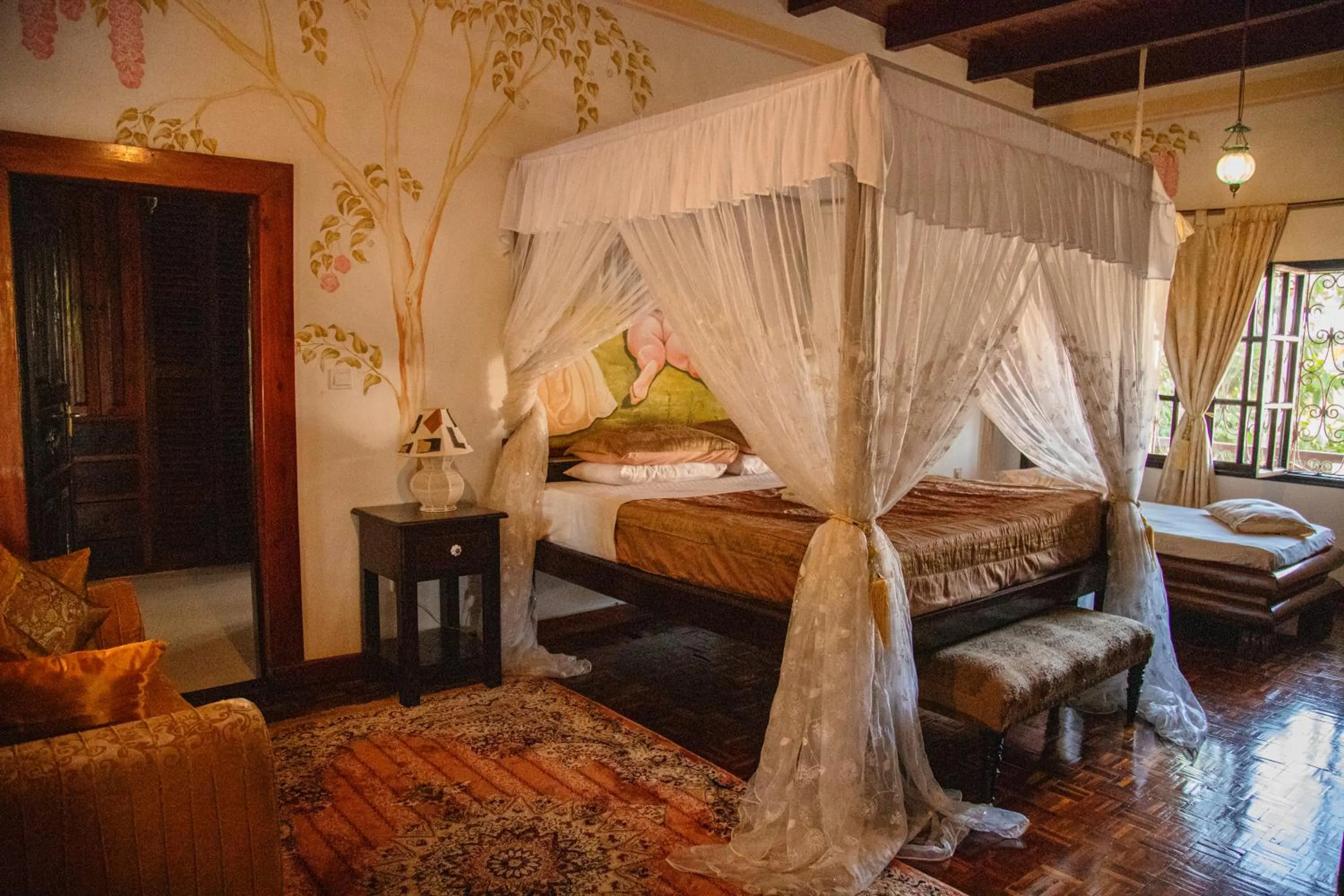Bedroom, Bed in African House Resort