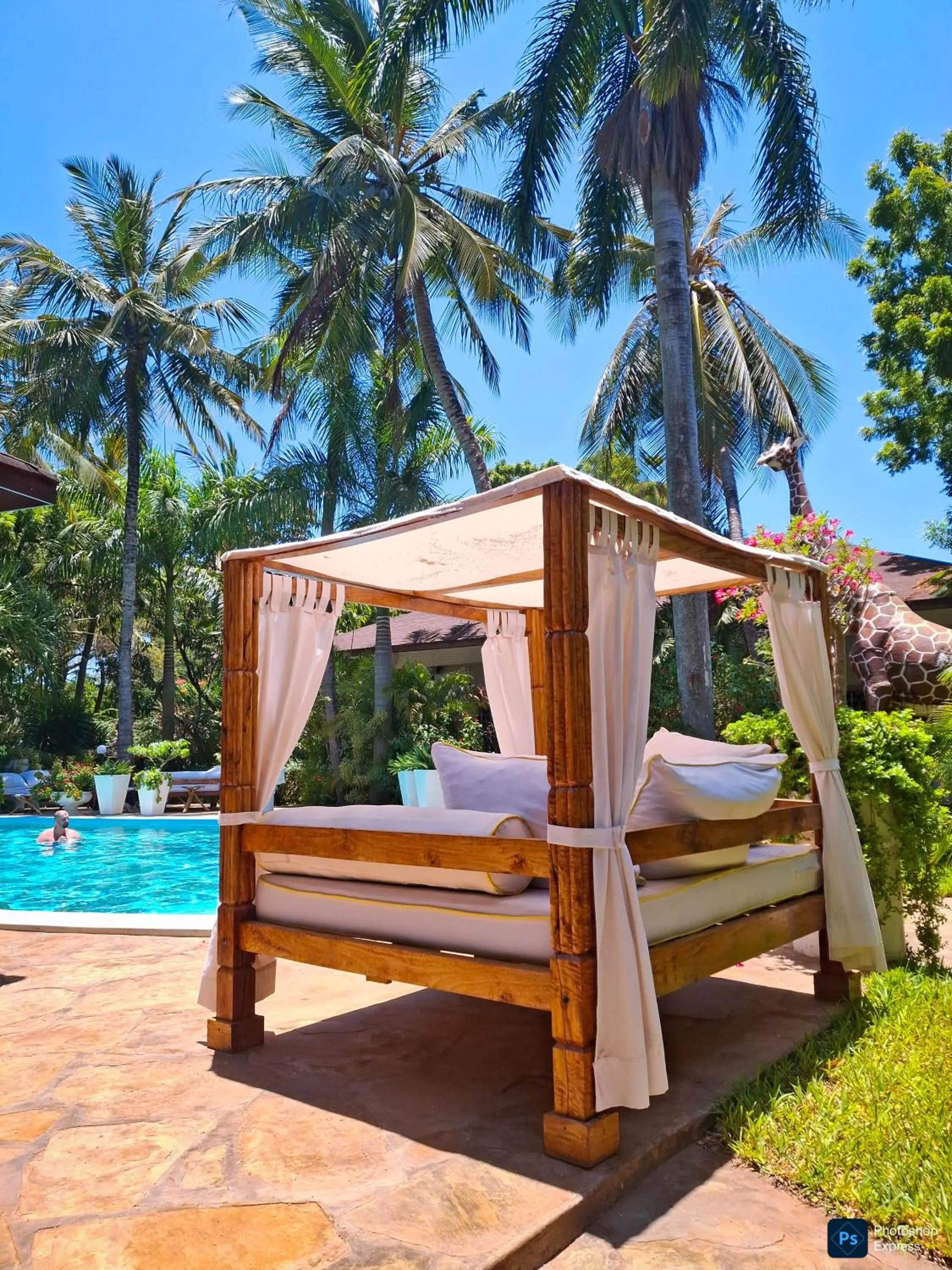 sunbed in African House Resort