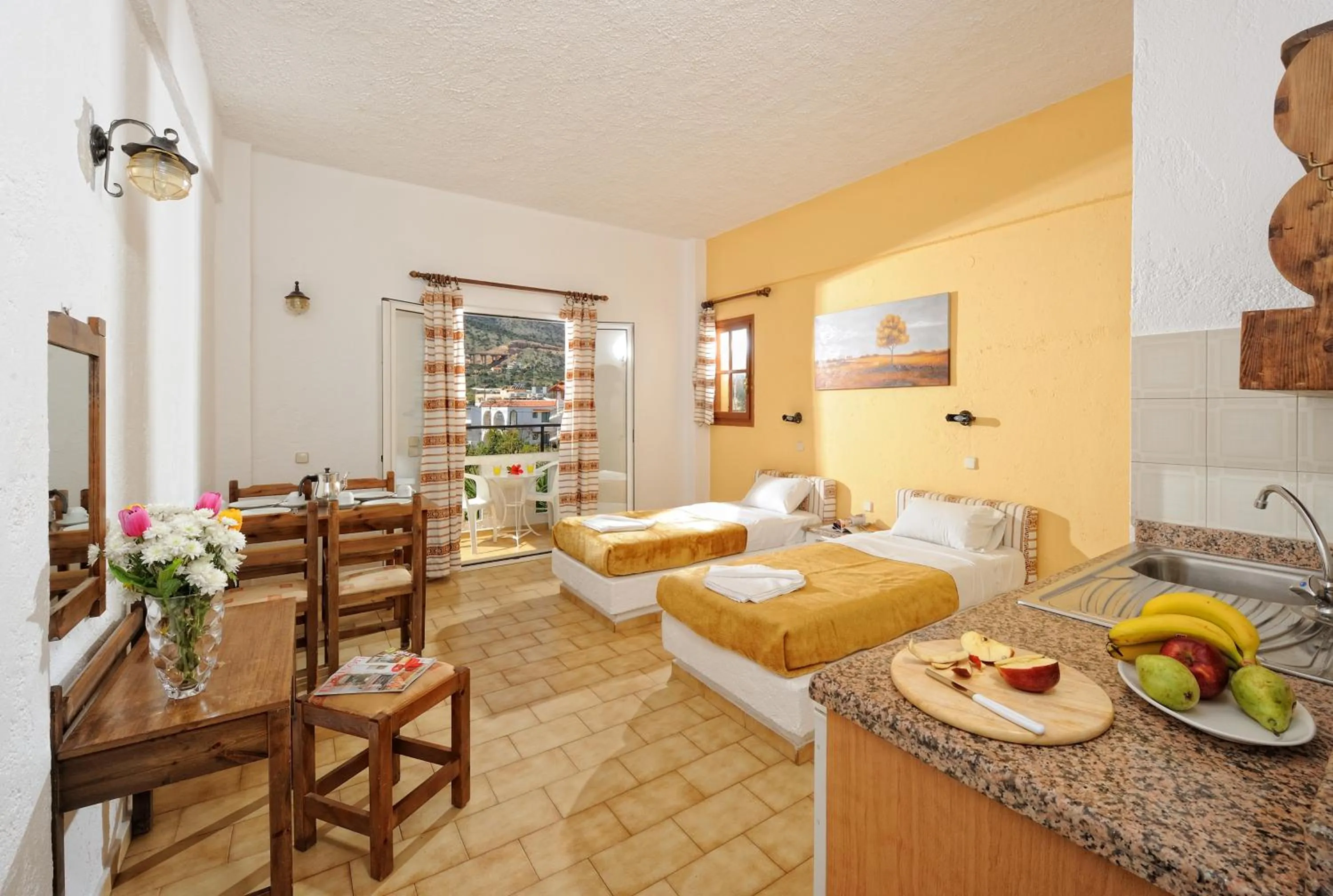 Living room in Stelios Residence Apartments