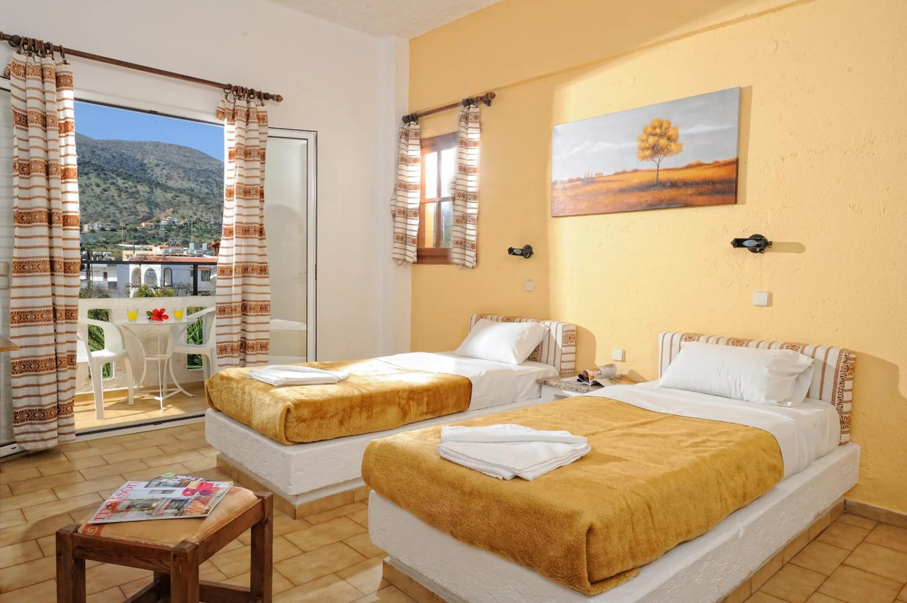 Bed in Stelios Residence Apartments