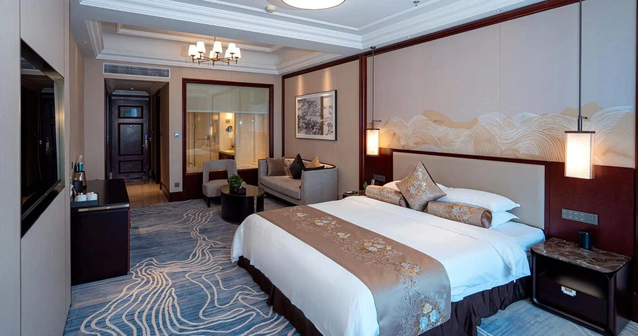 Photo of the whole room, Bed in Yancheng Shuicheng Hotel