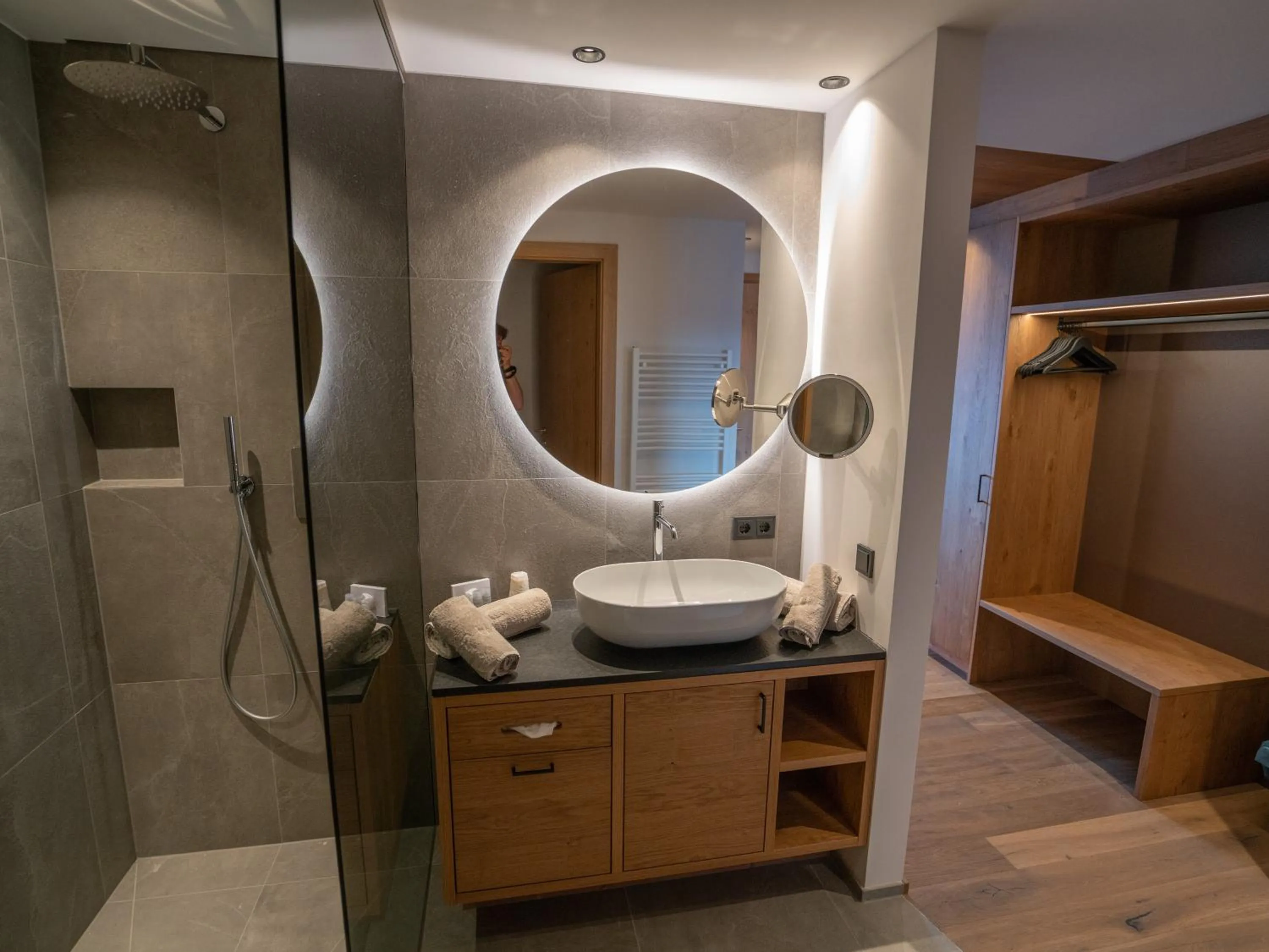 Bathroom in Hotel Purvita by Oberlechner