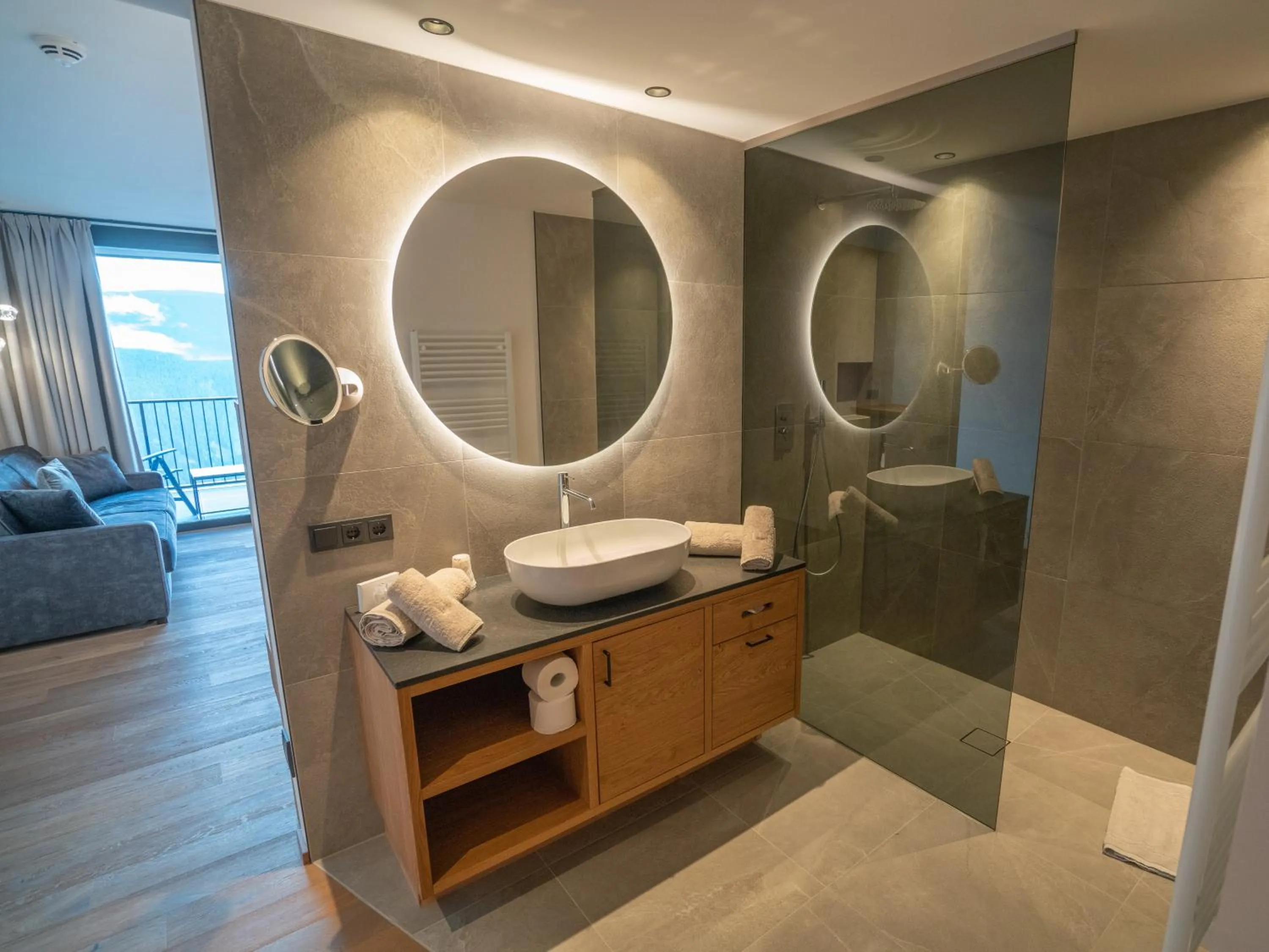 Bathroom in Hotel Purvita by Oberlechner