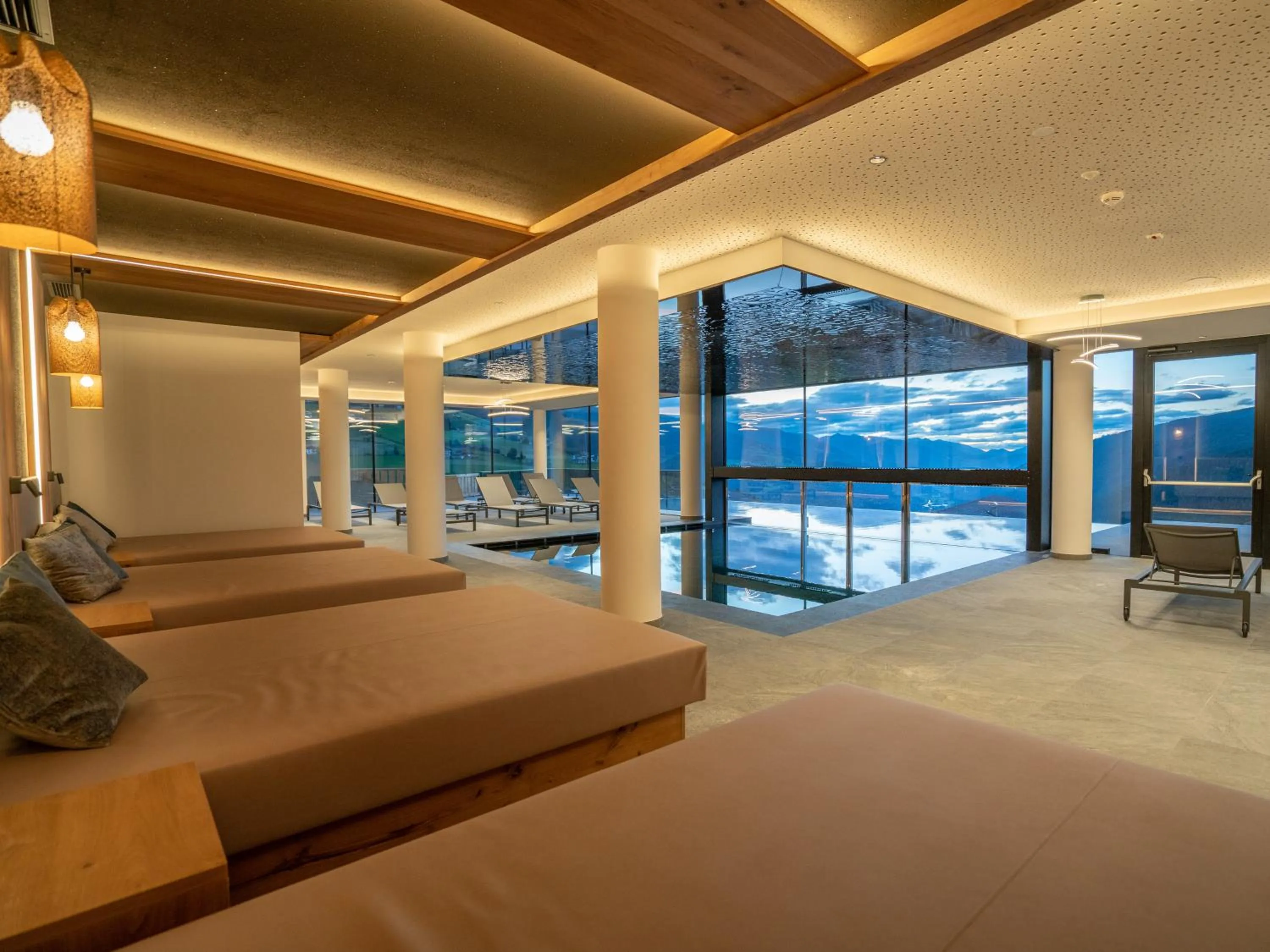 Swimming pool in Hotel Purvita by Oberlechner