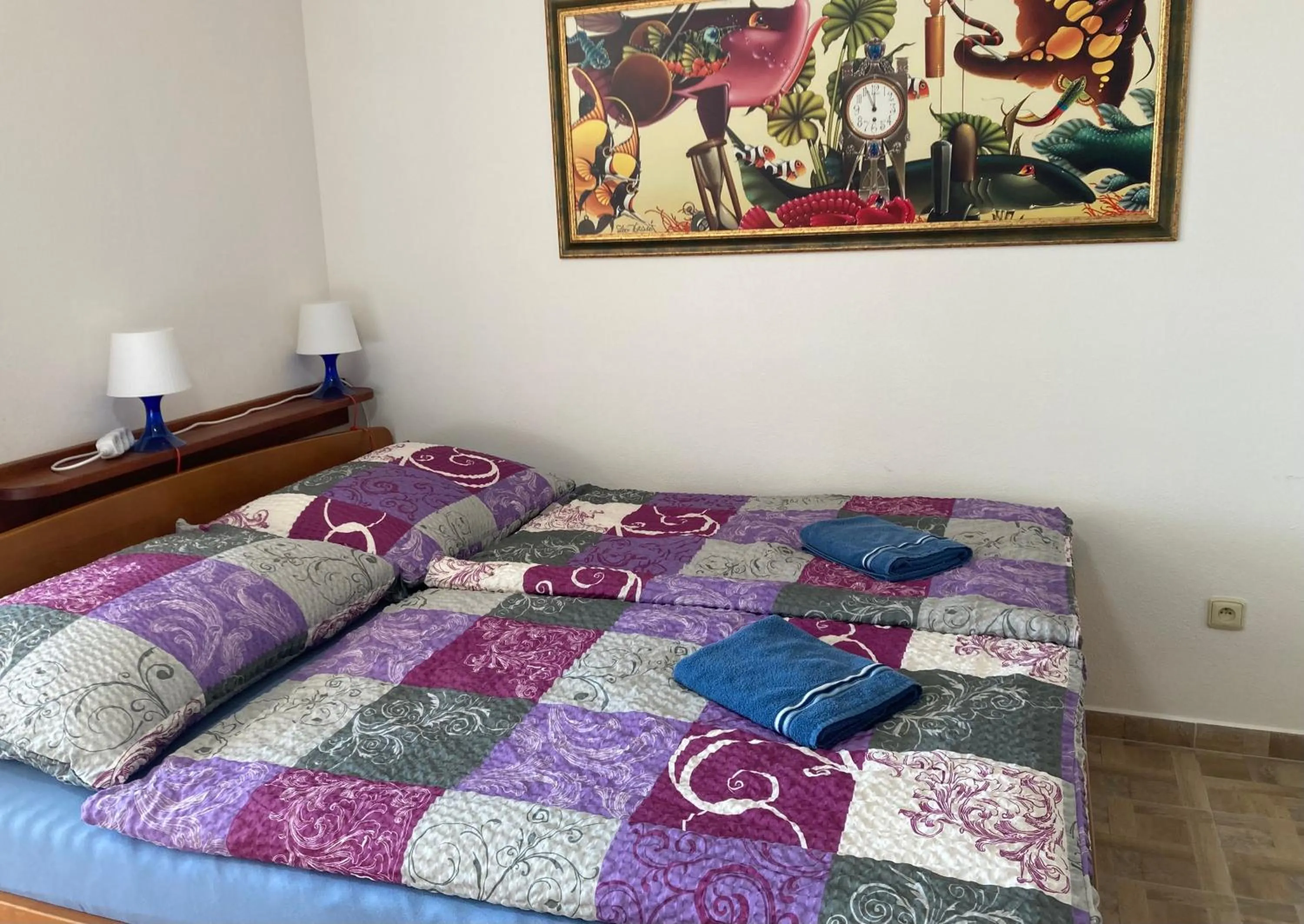 Bed in Apartmány s klimatizací - Penzion U Kudláčků Pouzdřany