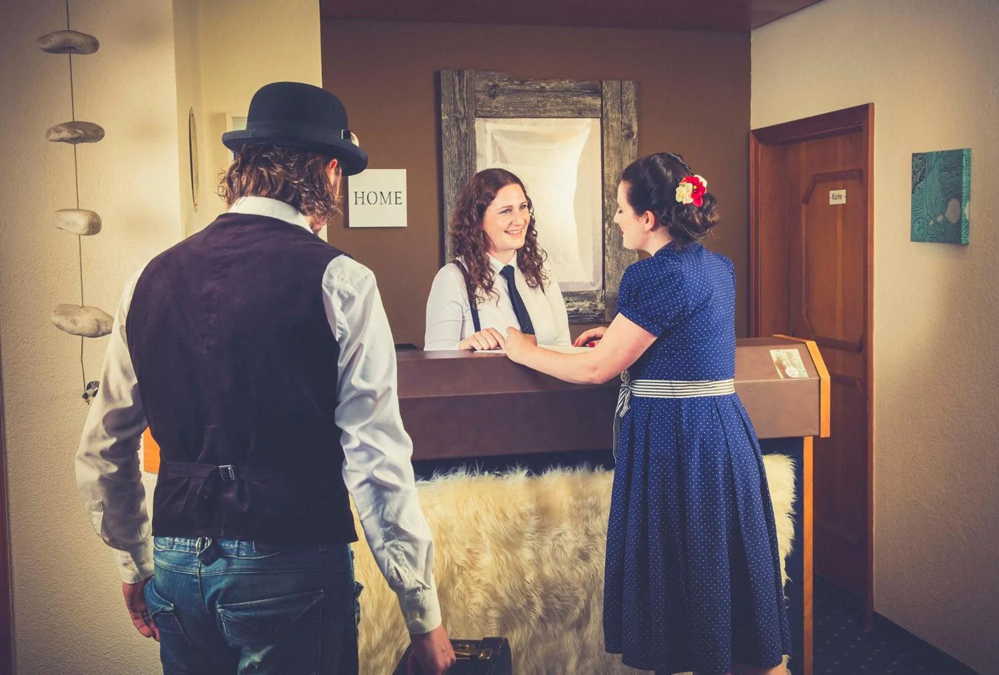 Lobby or reception in Hotel Pension Kirchplatz