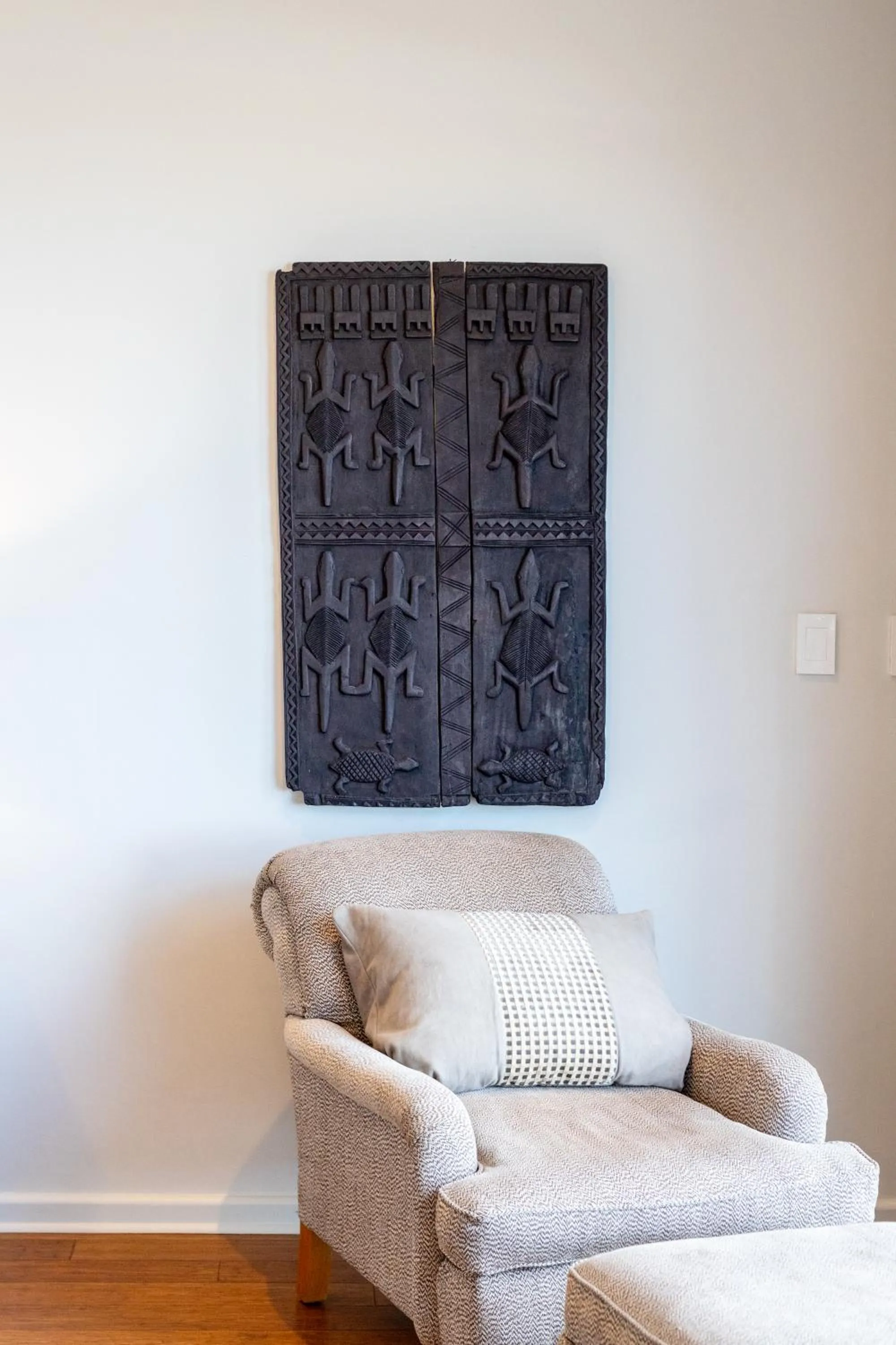 Seating area in Schulphoek Seafront House