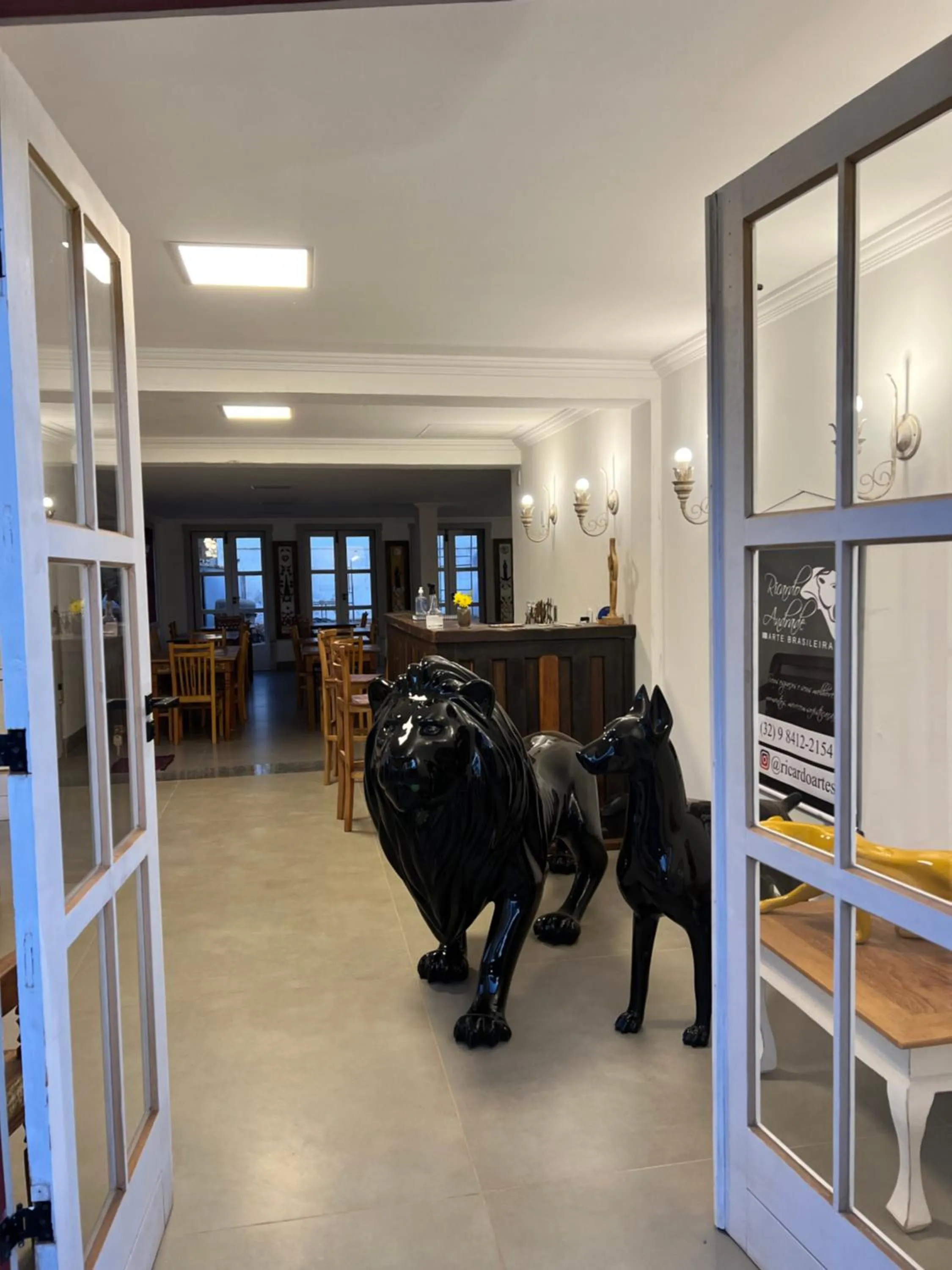 Lobby or reception in Pousada Tiradentes