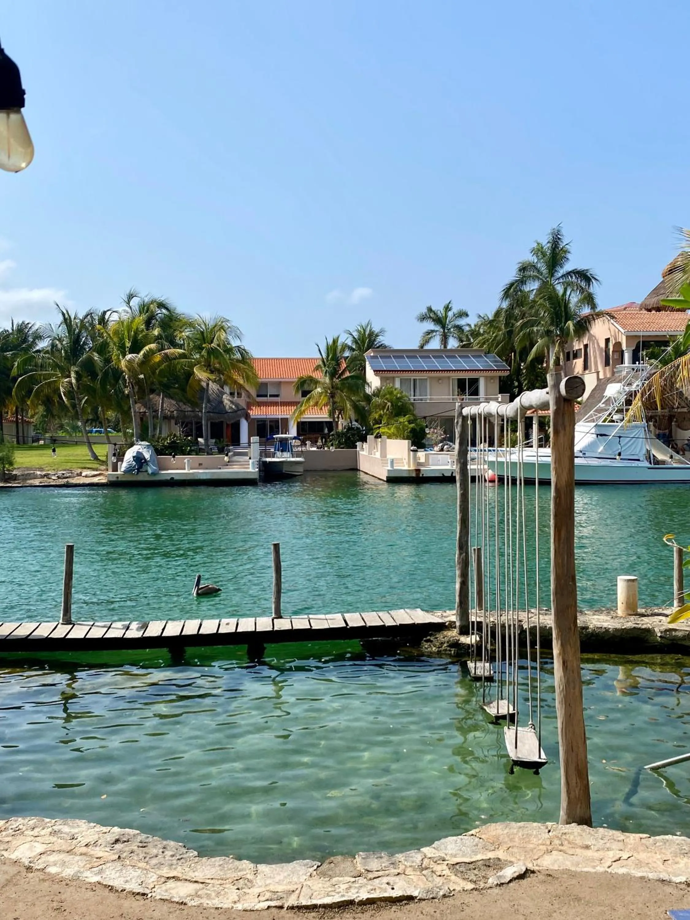 Swimming pool in Chez Waffle Hotel