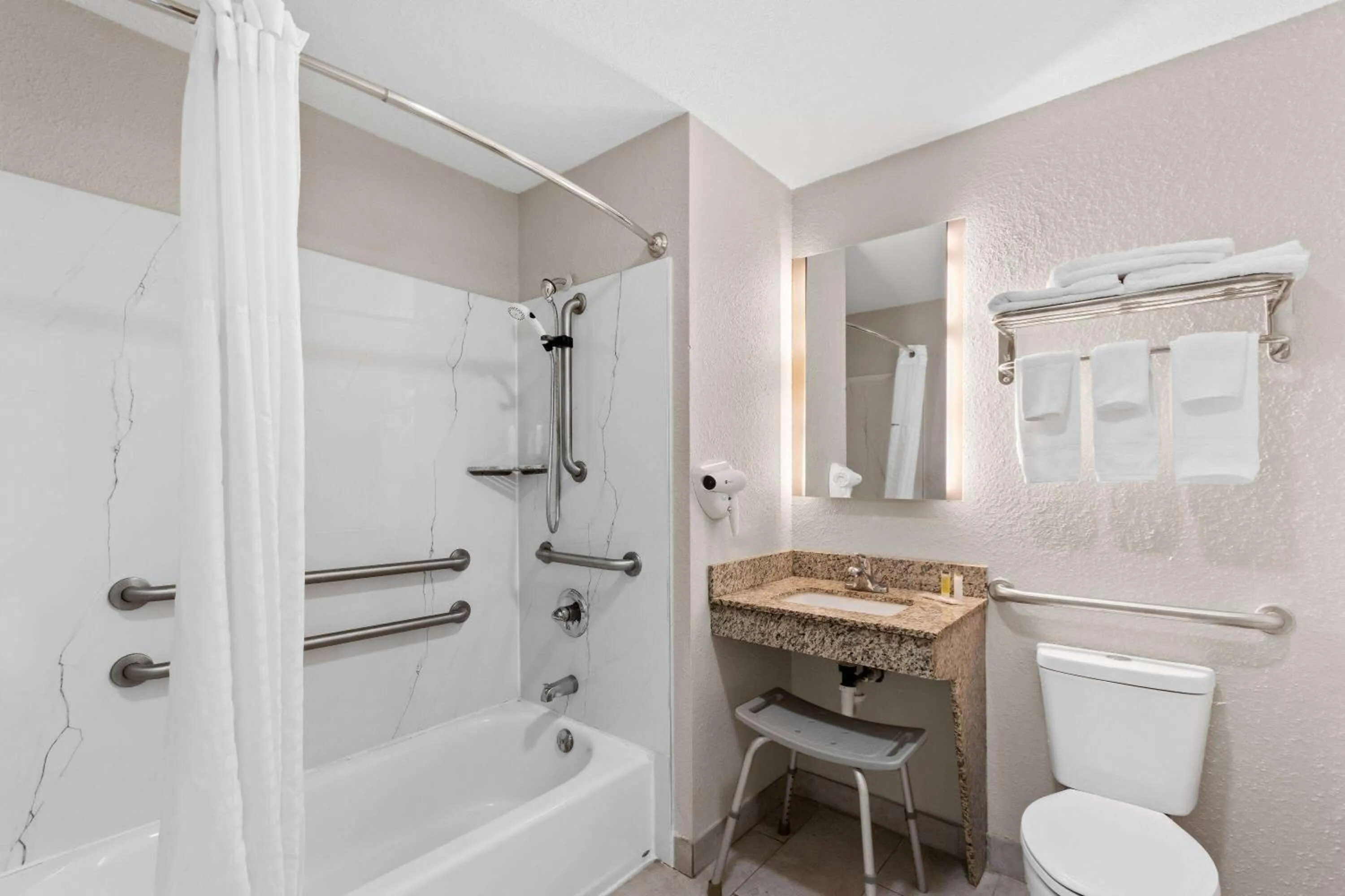 Bathroom in Super 8 by Wyndham Elizabethtown