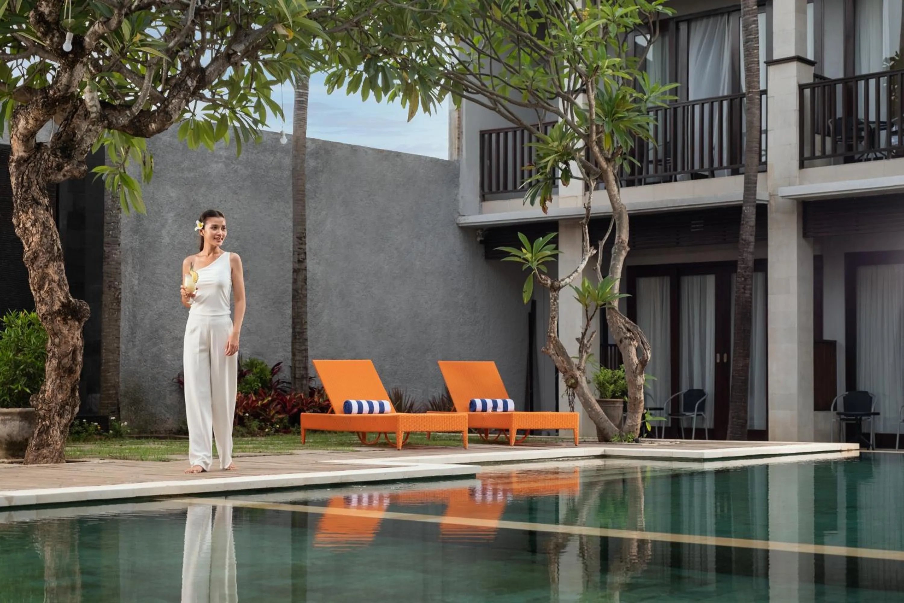 Swimming pool in ABISHA Hotel Sanur