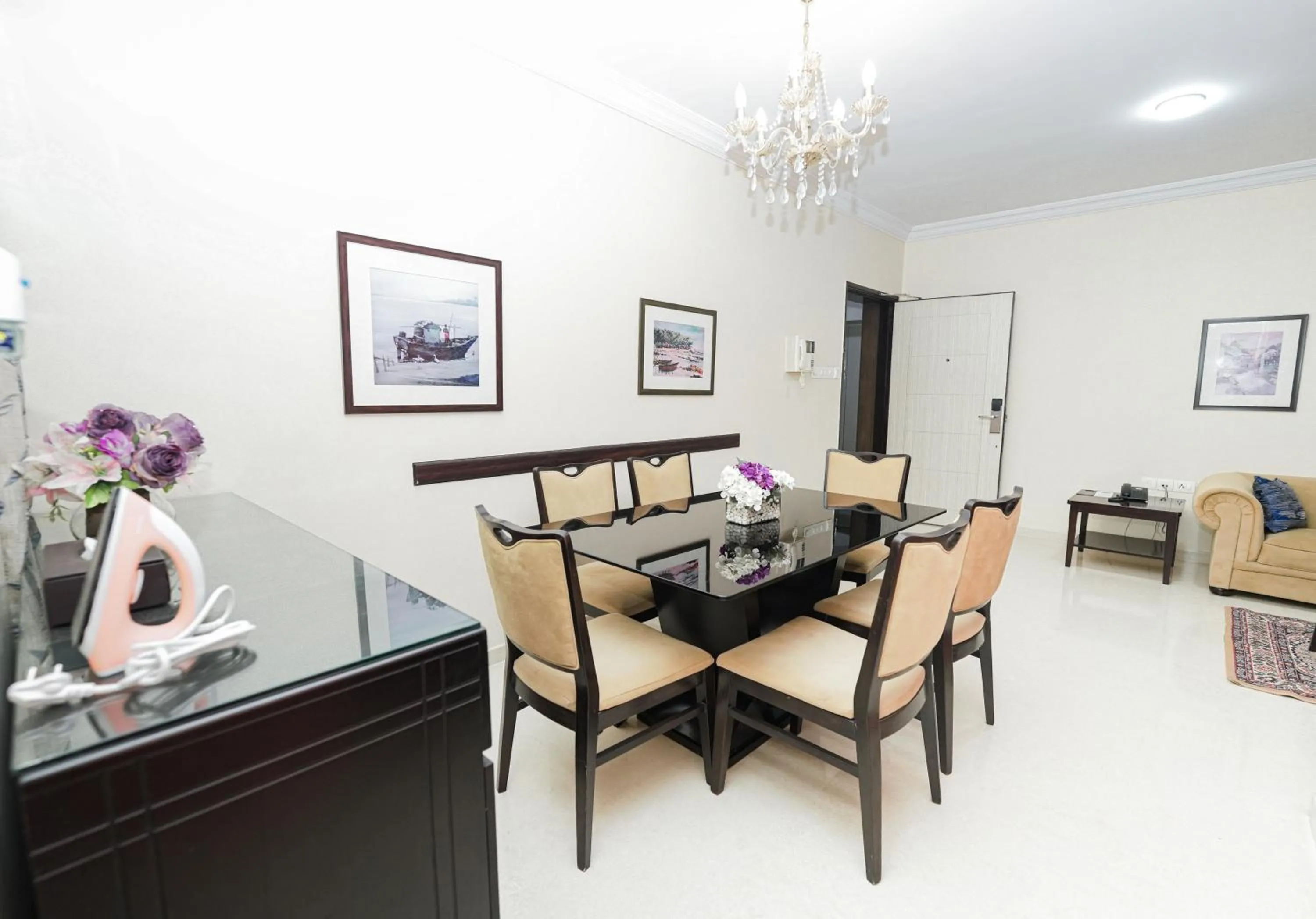 Dining area in Lalco Residency