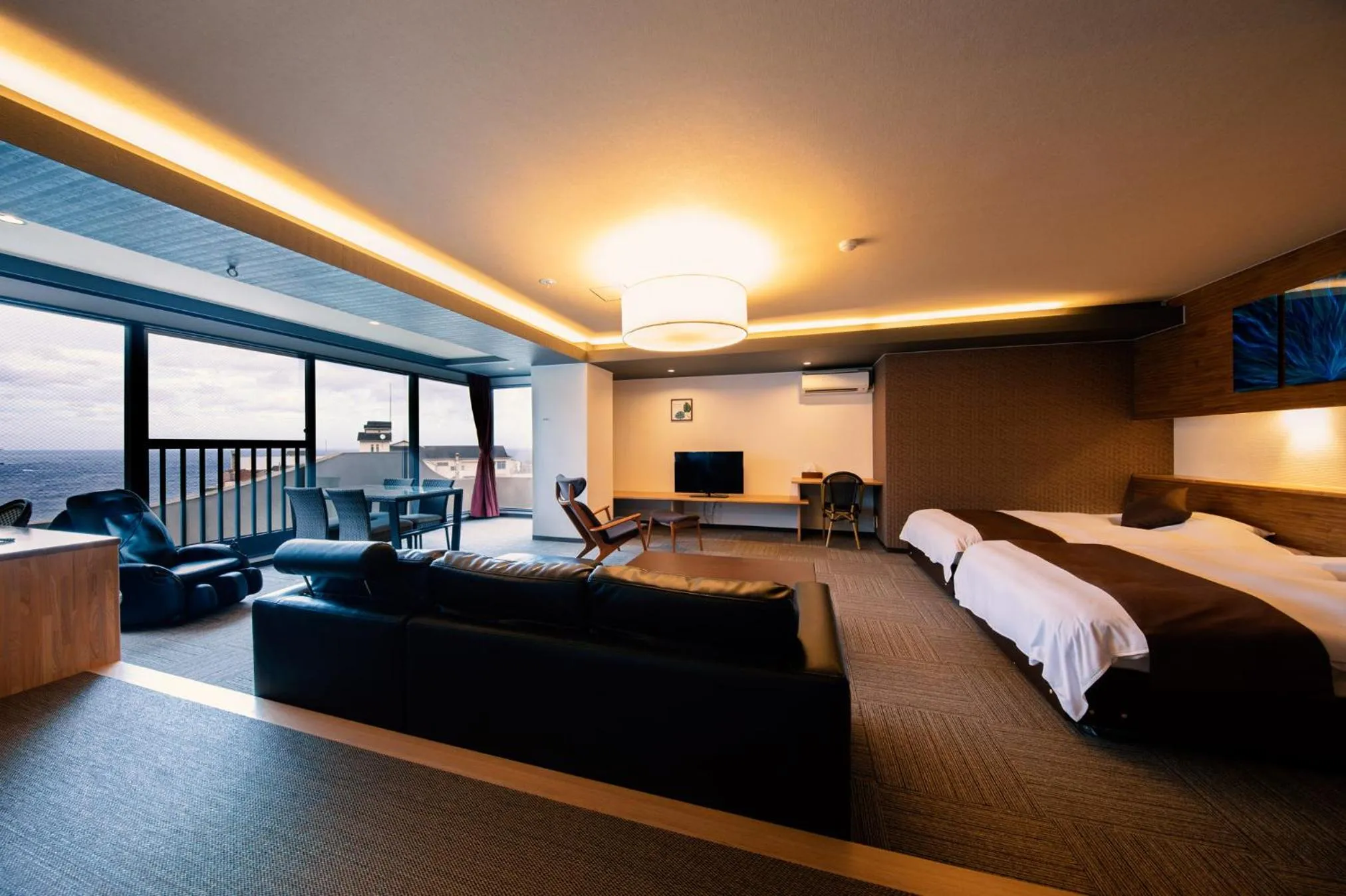 Bed in Inatori Akao Hotel