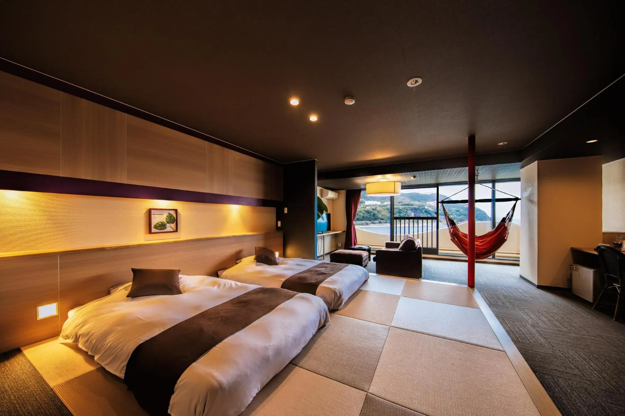 Bed in Inatori Akao Hotel