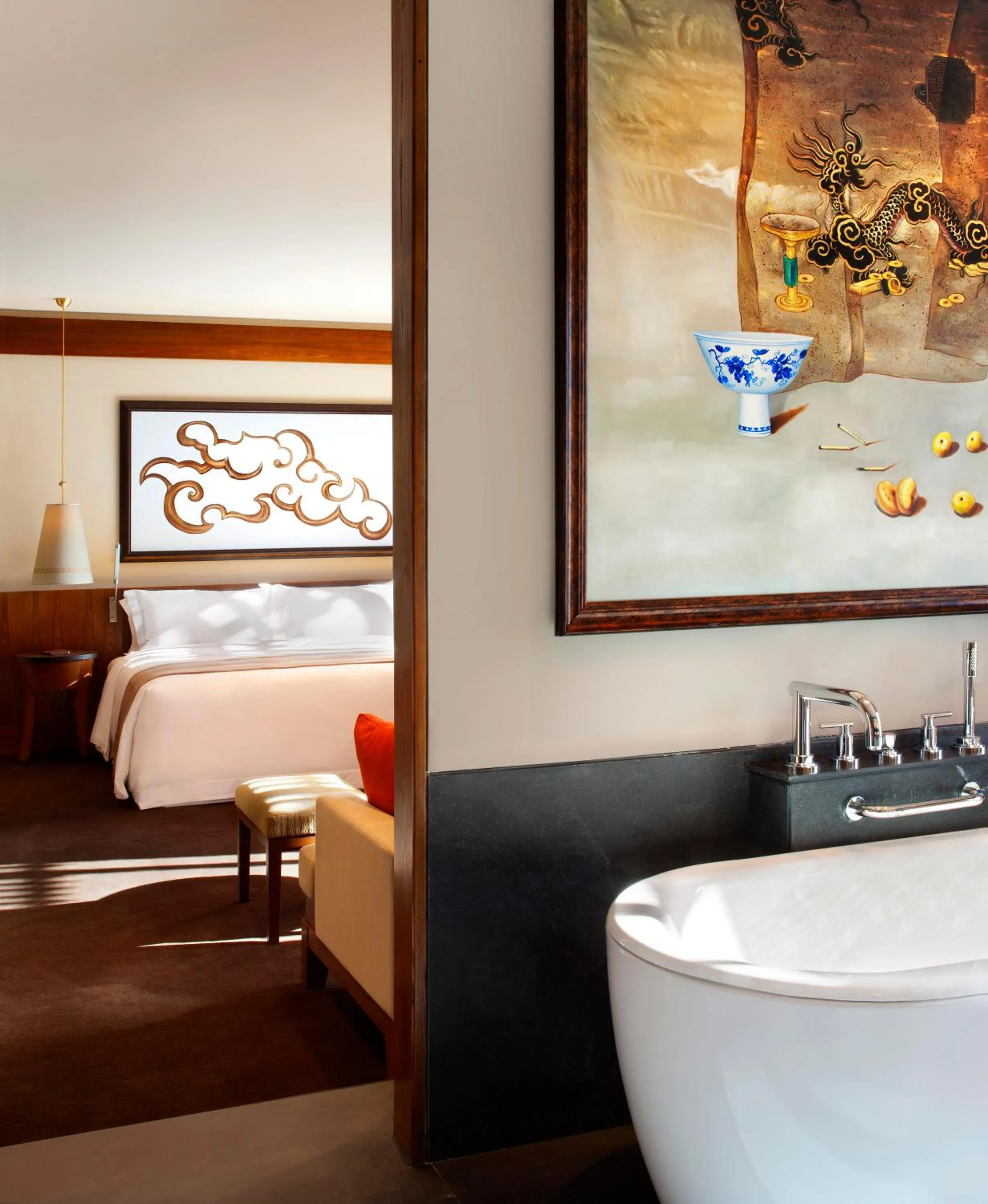 Bathroom, Bed in The St. Regis Lhasa Resort
