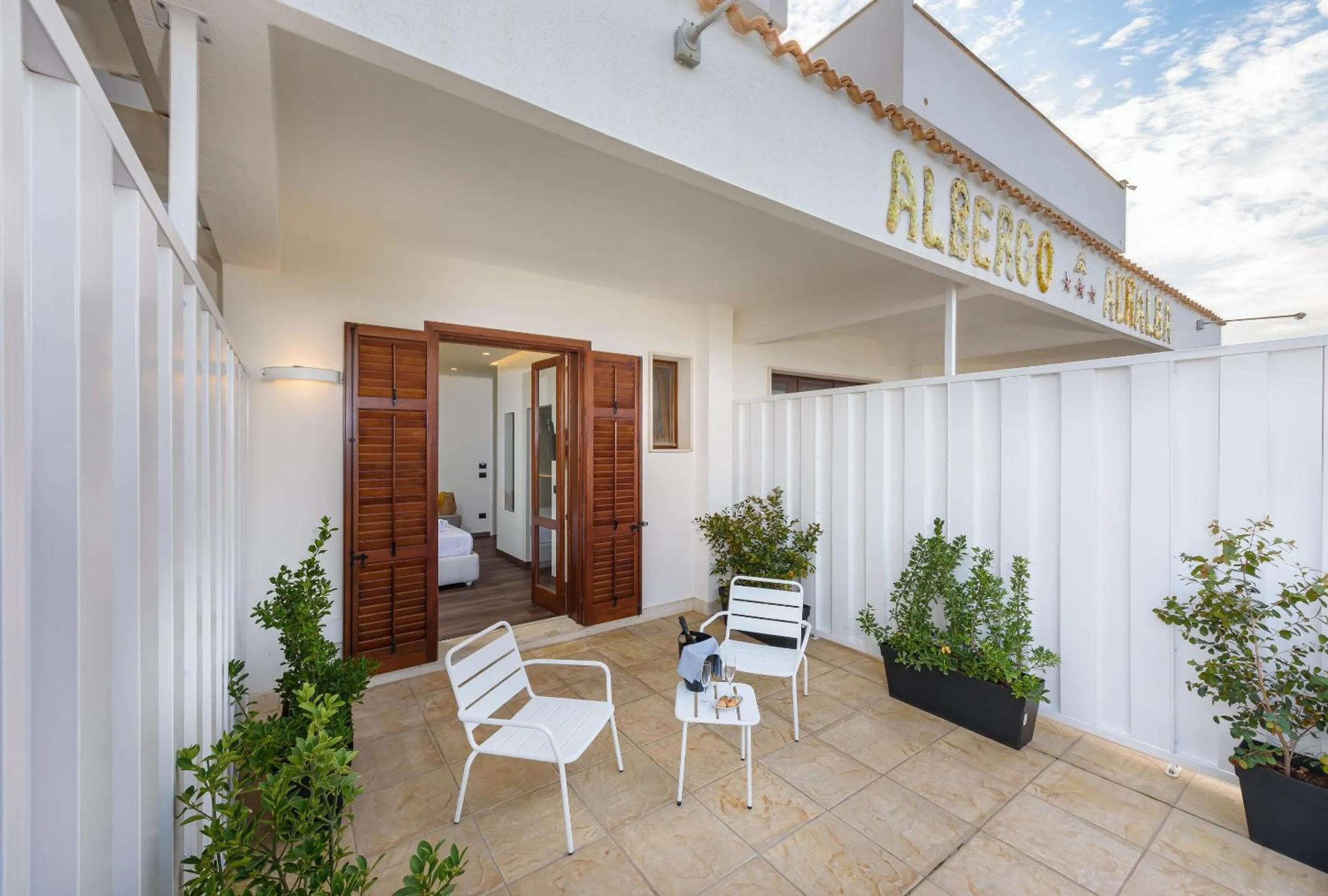 Balcony/Terrace in Albergo Auralba