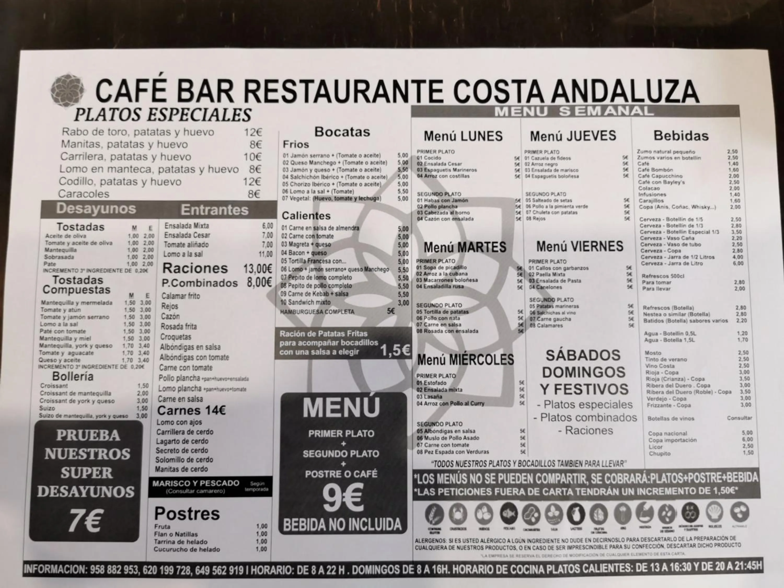 Restaurant/places to eat in Hotel Costa Andaluza