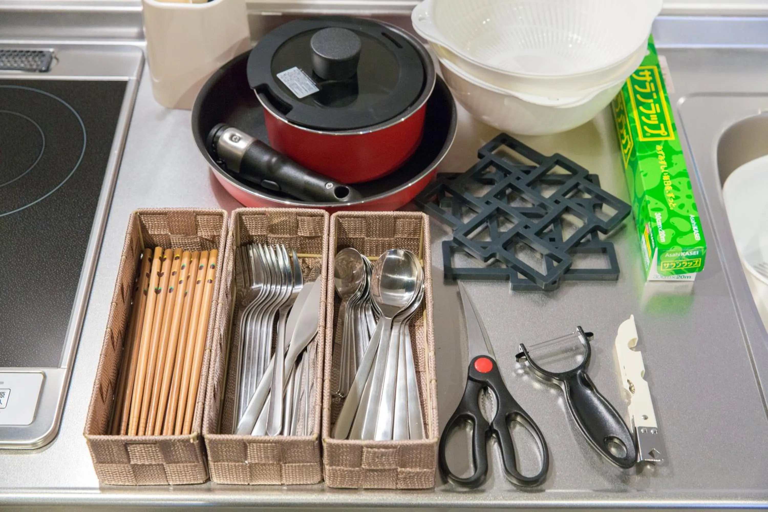 Kitchen or kitchenette in S-Dotonbori Hotel Namba - Self Check-In Only