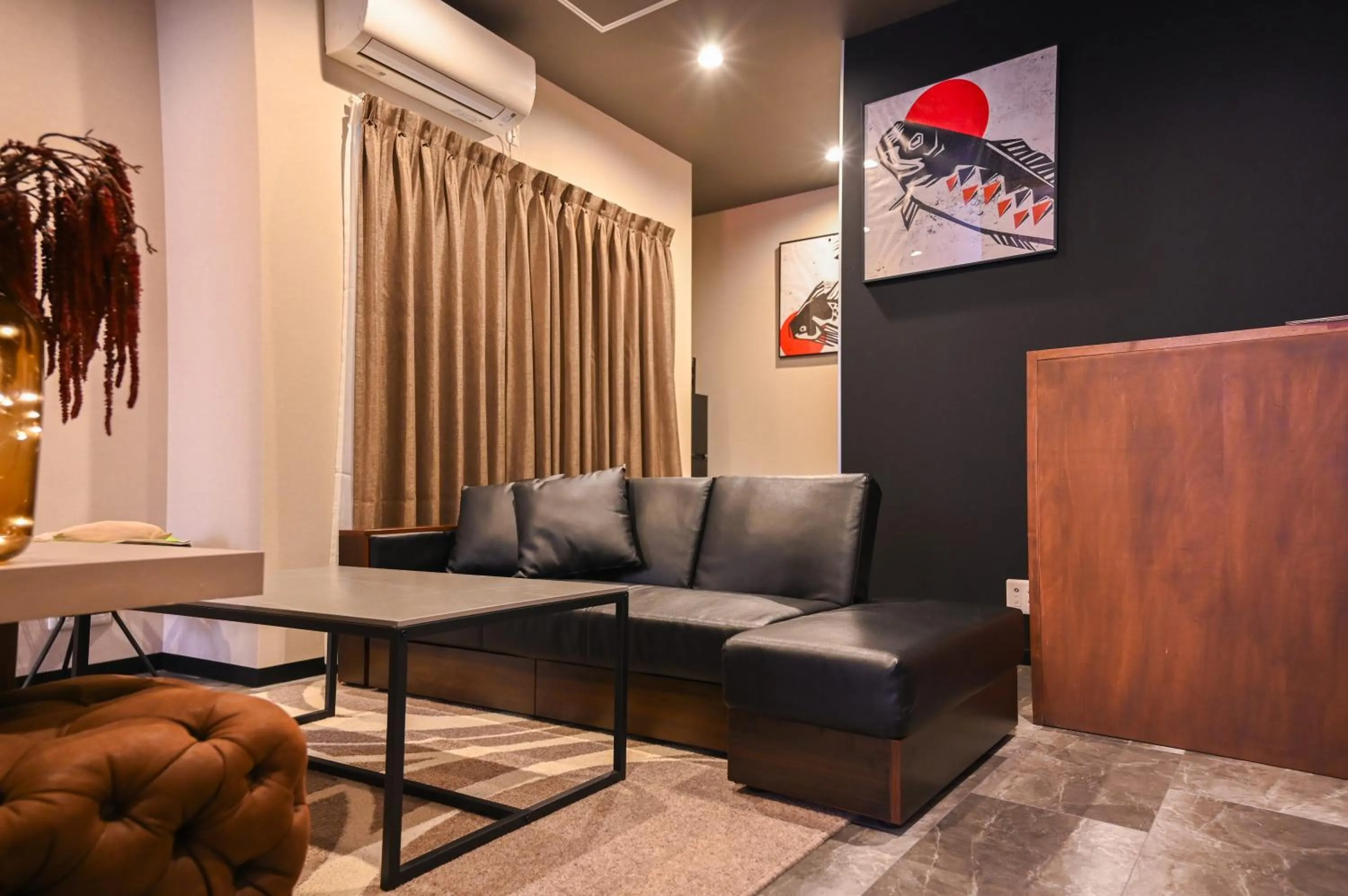 Living room in S-Dotonbori Hotel Namba - Self Check-In Only