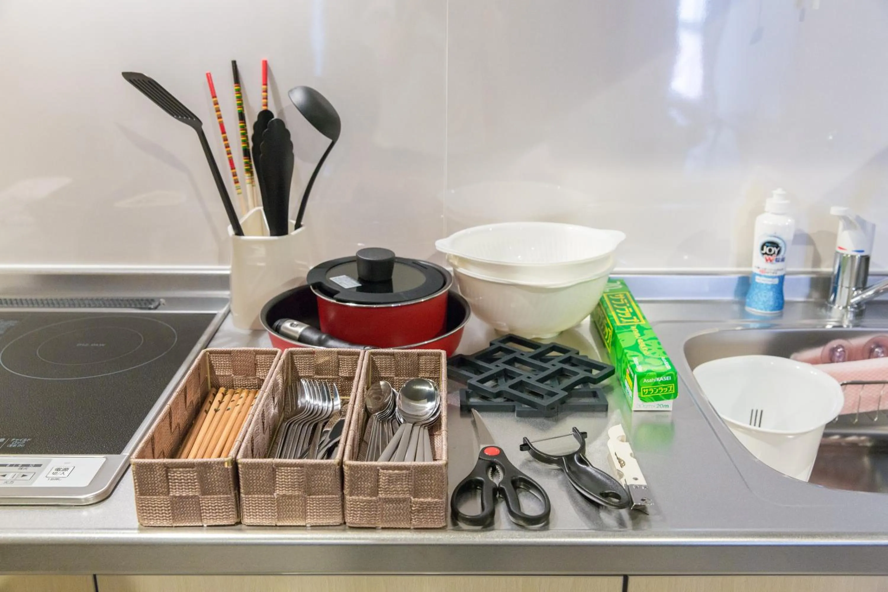 Kitchen or kitchenette in S-Dotonbori Hotel Namba - Self Check-In Only