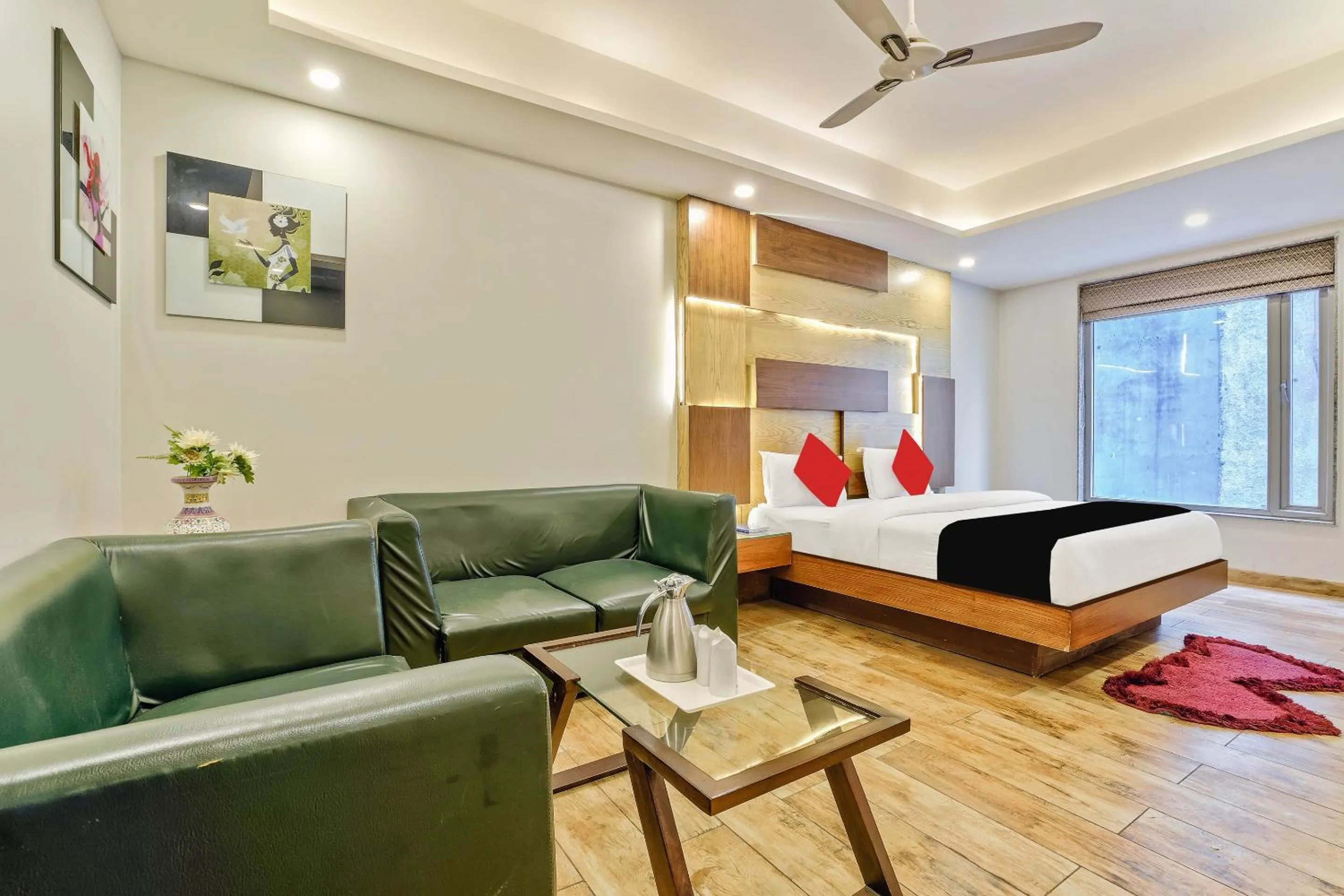 Bed in Staybook Hotel Nitya Maharani, Free Airport Pickup