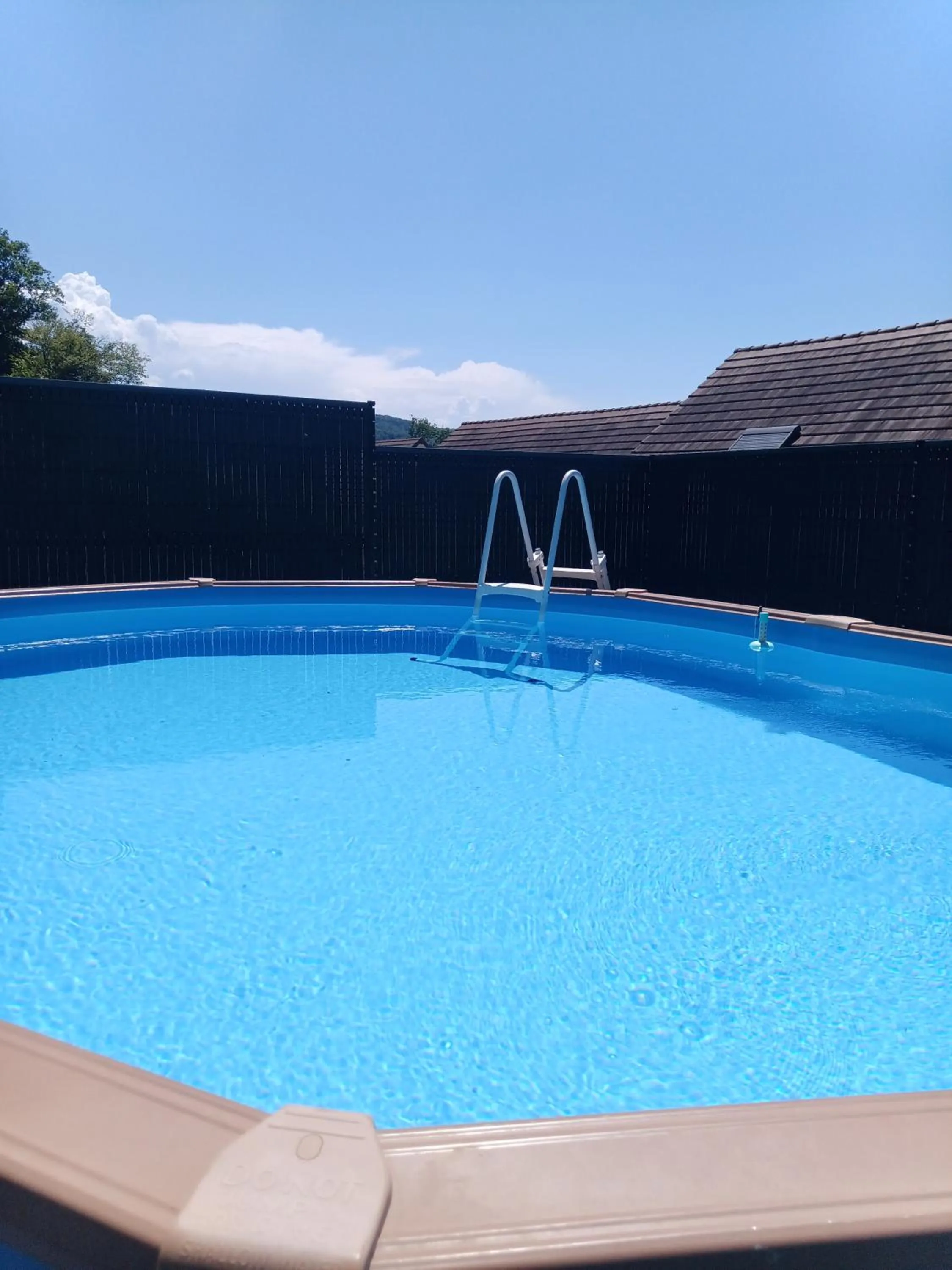 Pool view in Gîtes de l'Orée du Bois - Boussières