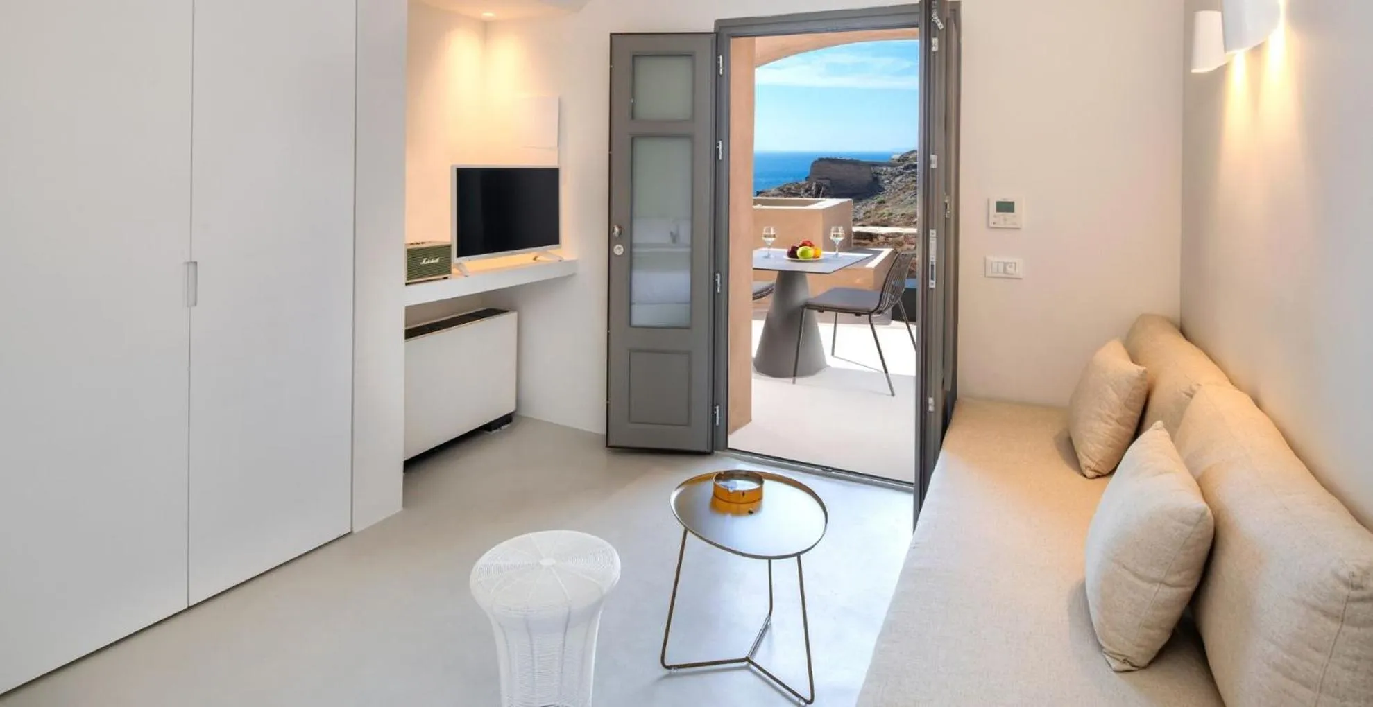 Seating area in Old Castle Oia