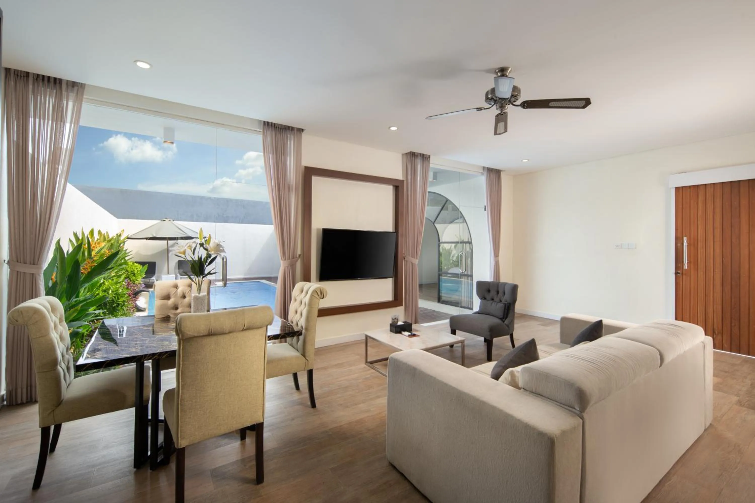 Living room in The Grand Daha Luxury Villas