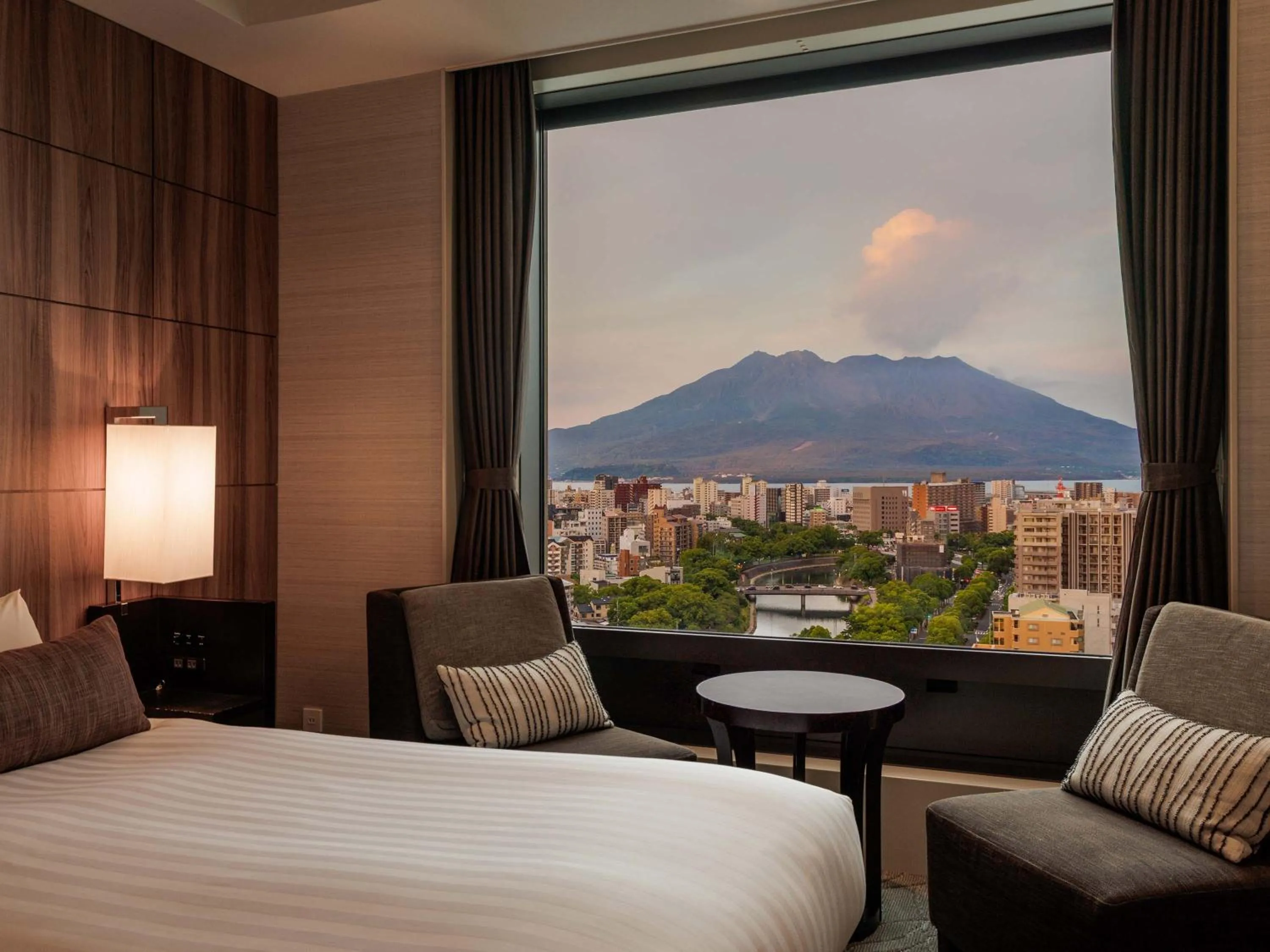 Photo of the whole room, Bed in Solaria Nishitetsu Hotel Kagoshima