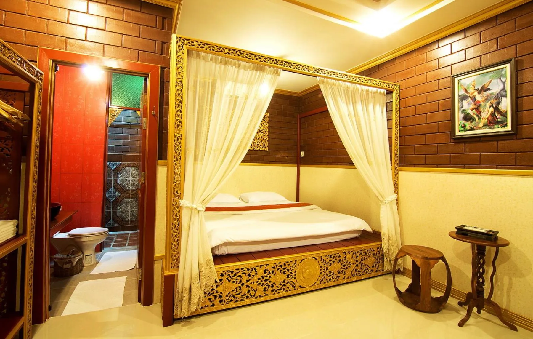 Bed in Irawadee Resort